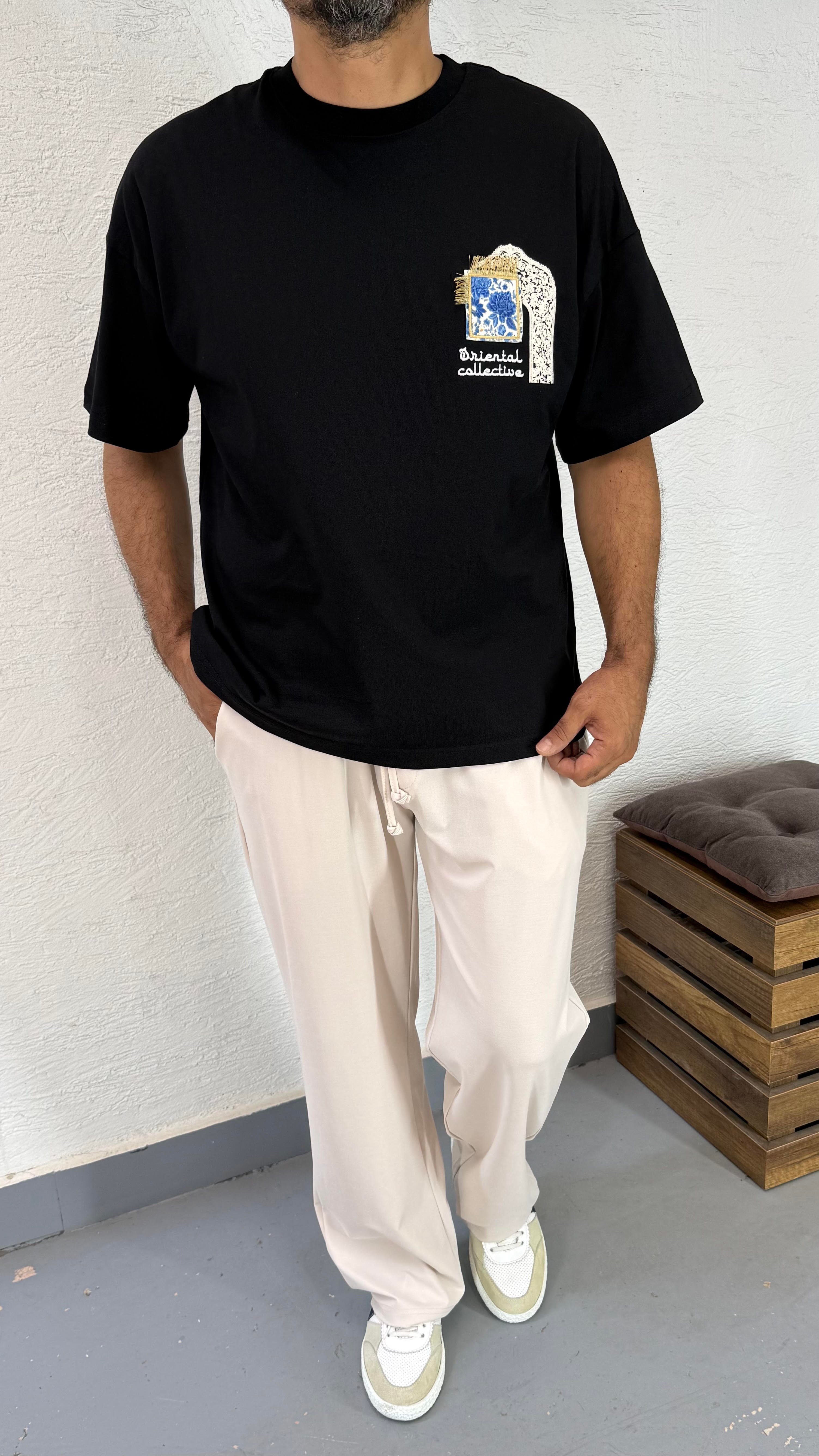 Oversize Nakış ve Baskı Detay Tshirt