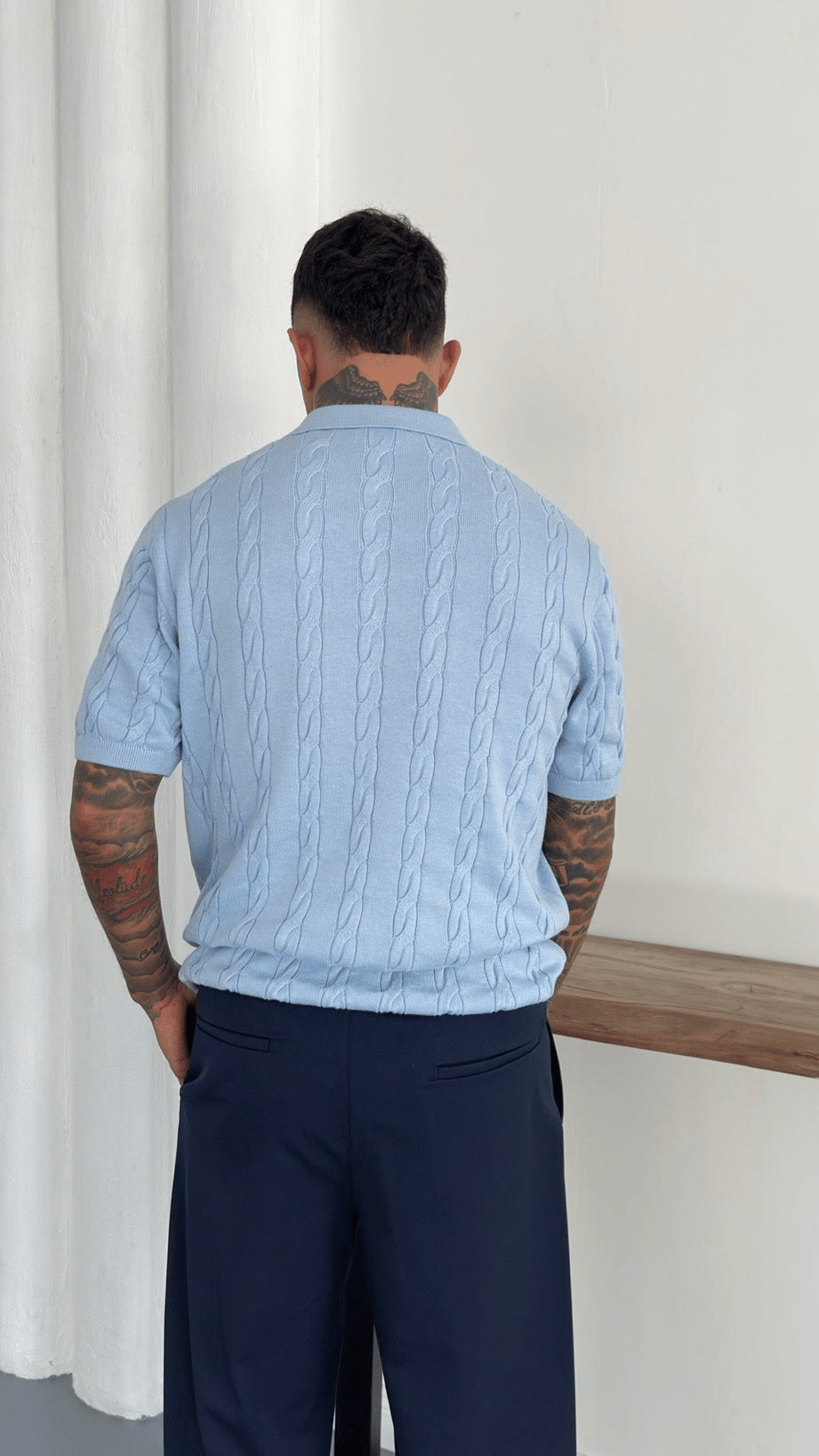 Oversize Örgü Kısakol Triko