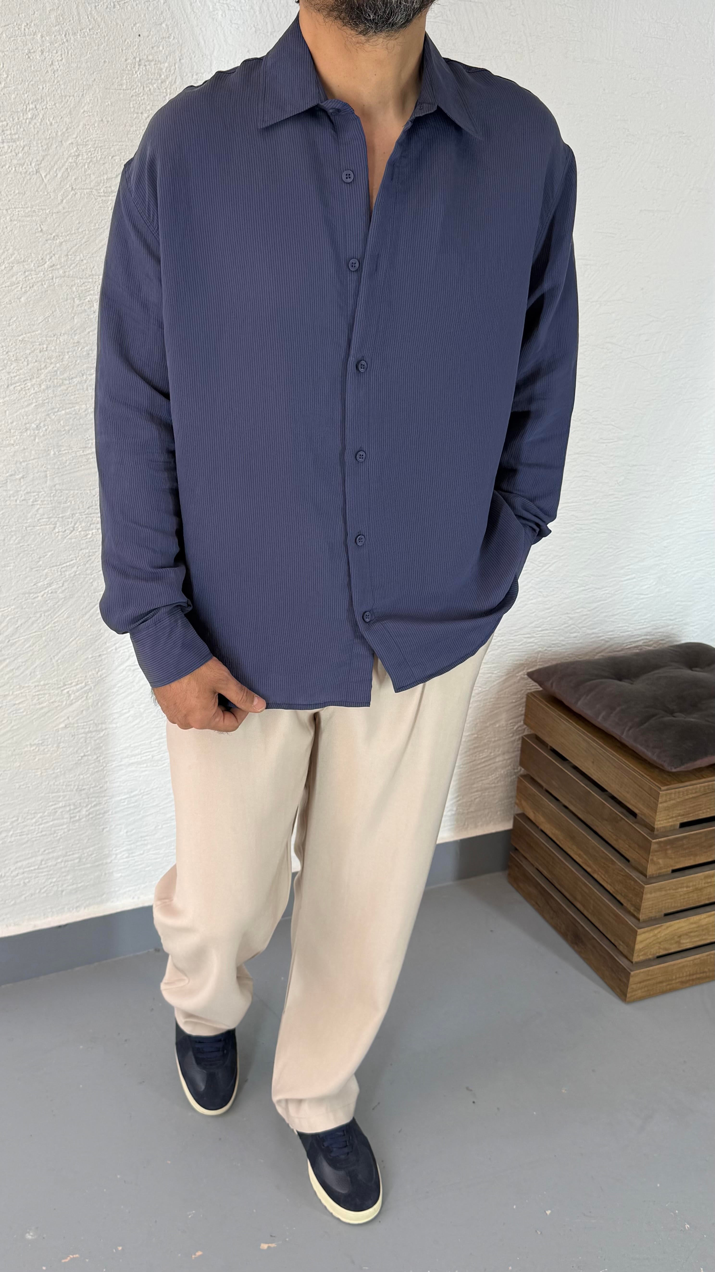 Oversize Tensel Gömlek