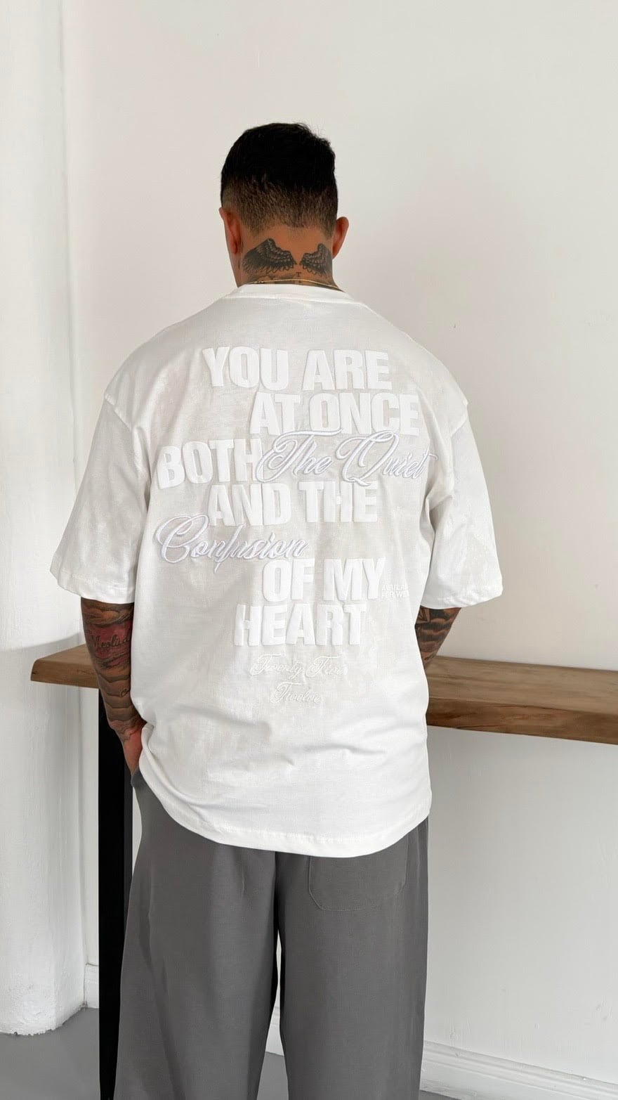 Oversize Yıkamalı Nakış Ve Baskı Detay TShirt