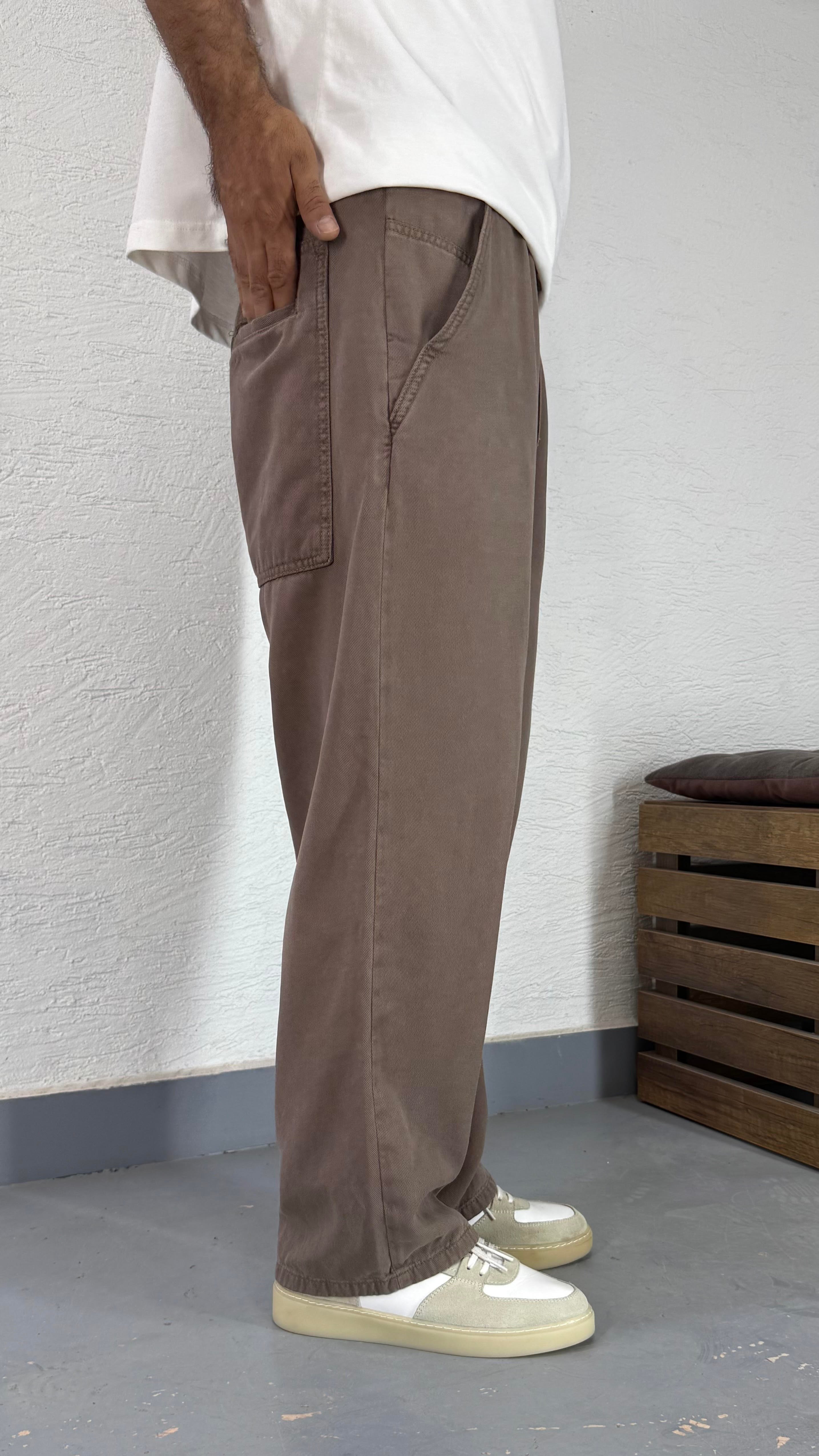 Pamuk Gabardin Bol Yazlık Baggy Pantolon