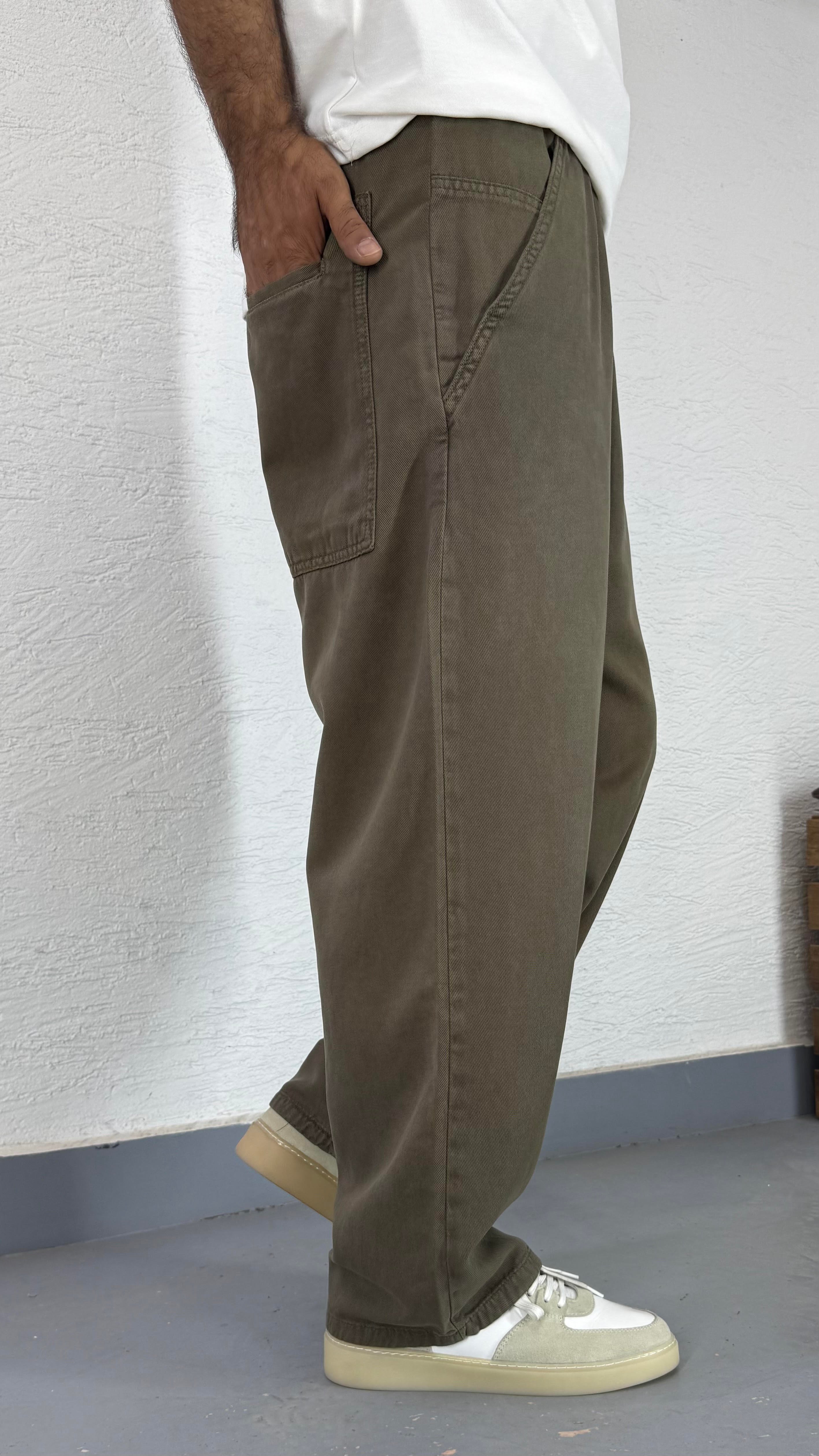 Pamuk Gabardin Yazlık Baggy Bol Pantolon