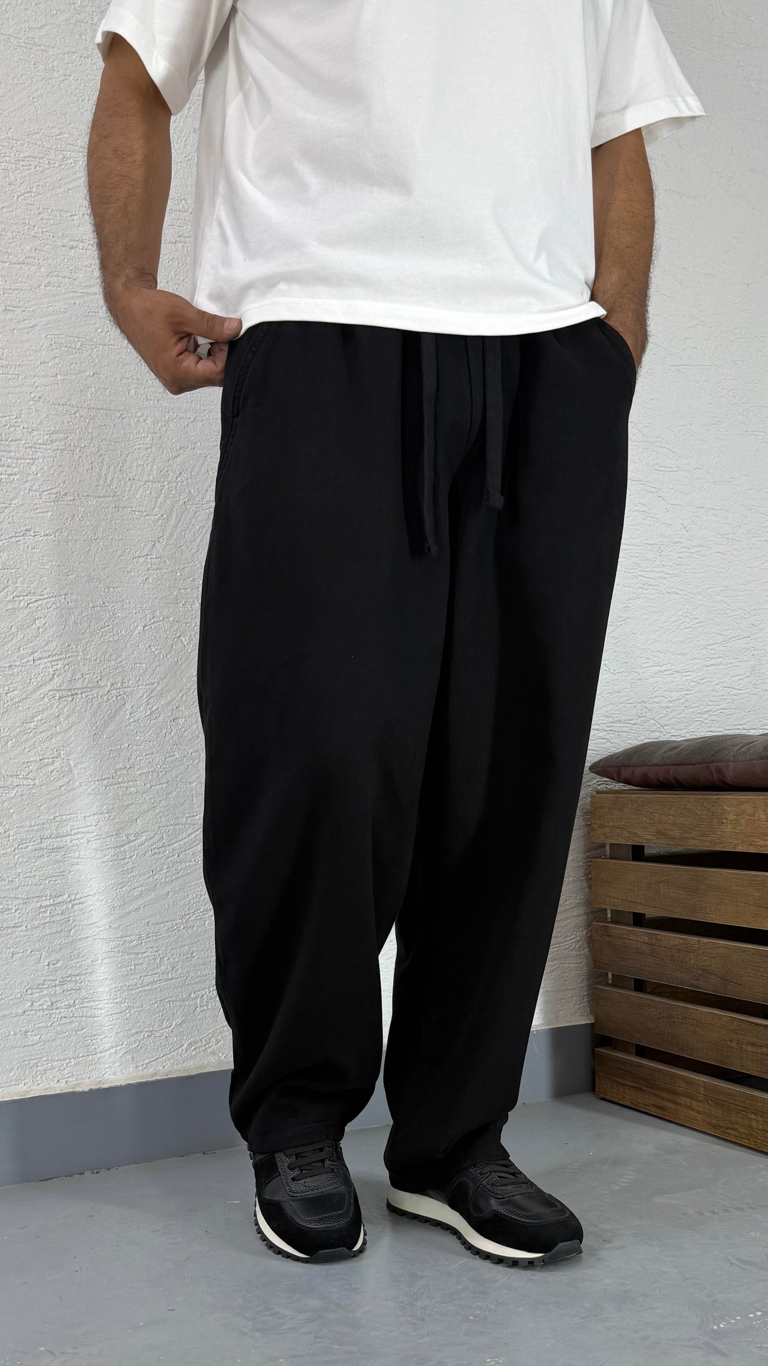 Pamuk Gabardin Yazlık Bol Baggy Pantolon