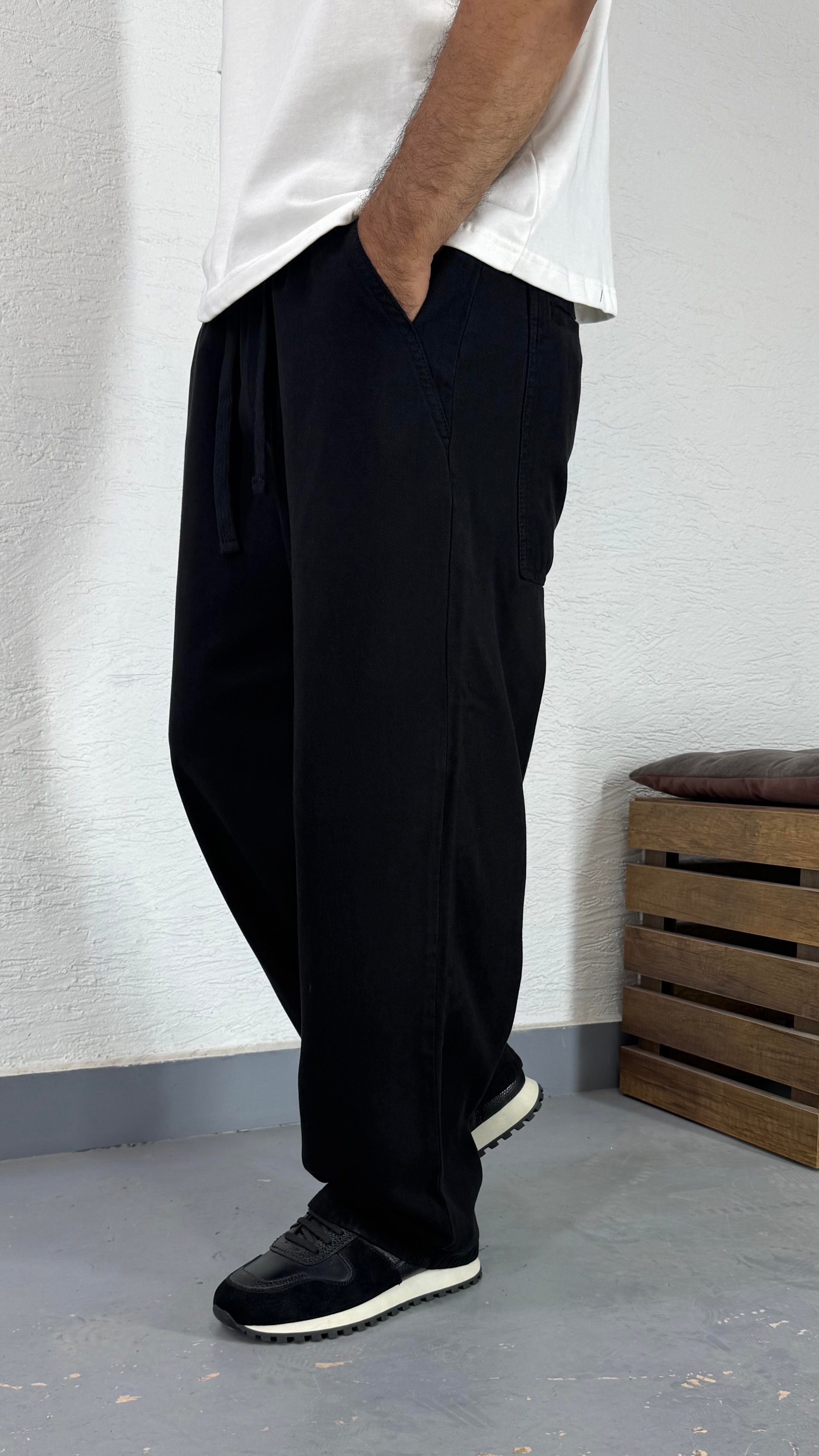 Pamuk Gabardin Yazlık Bol Baggy Pantolon