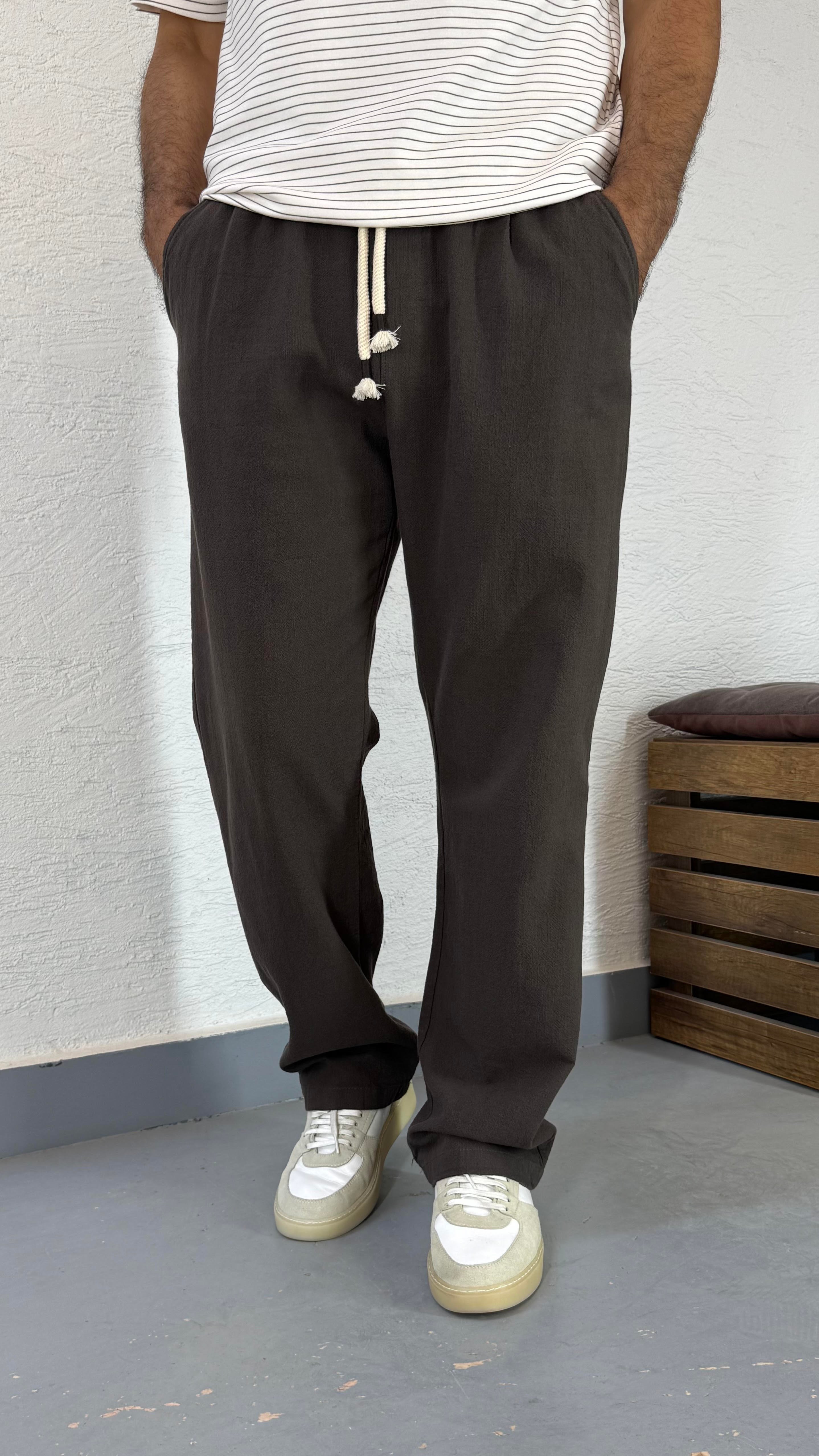 Pamuk Keten Baggp Pantolon