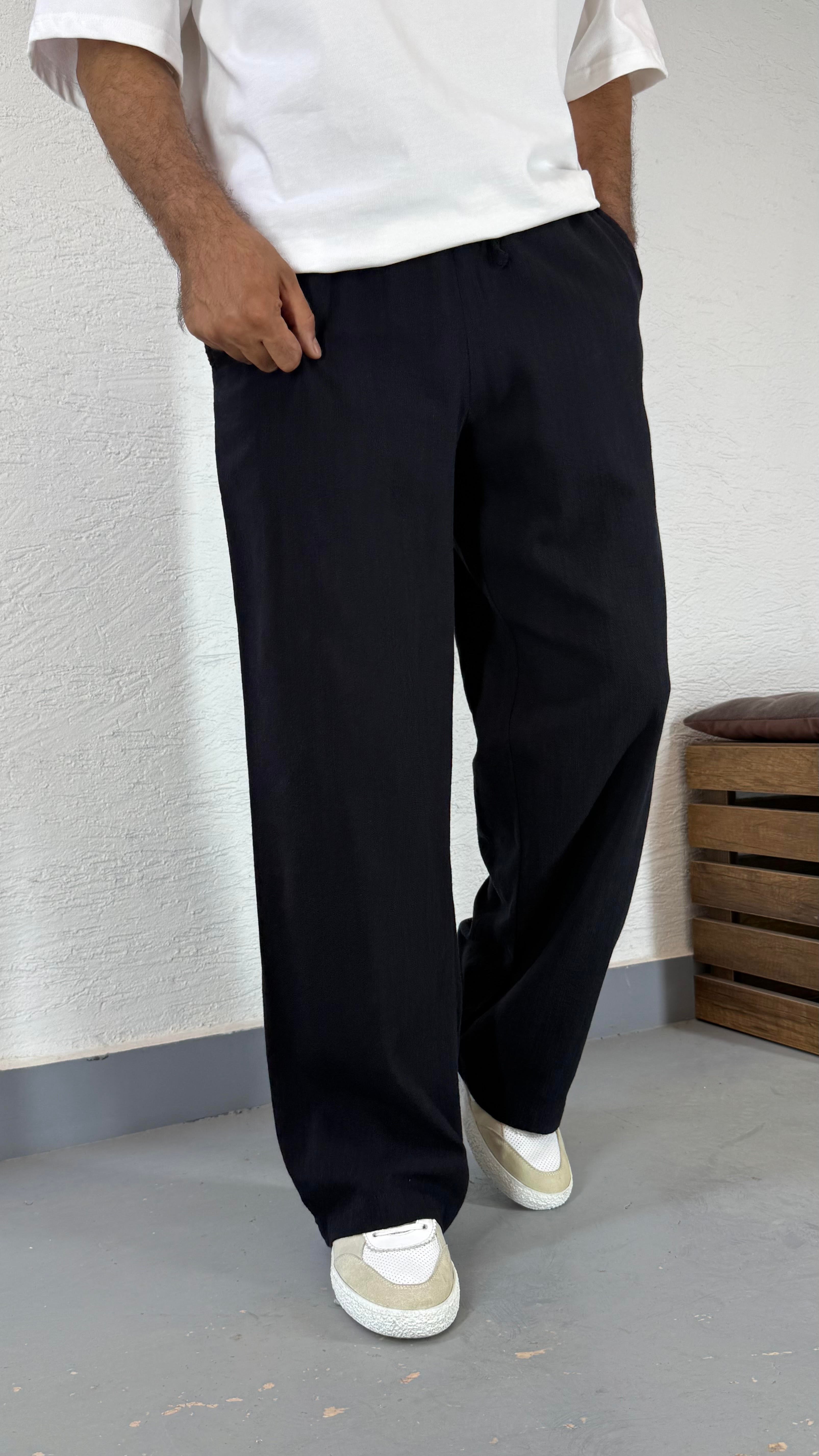 Pamuk Keten Baggy Pantolon