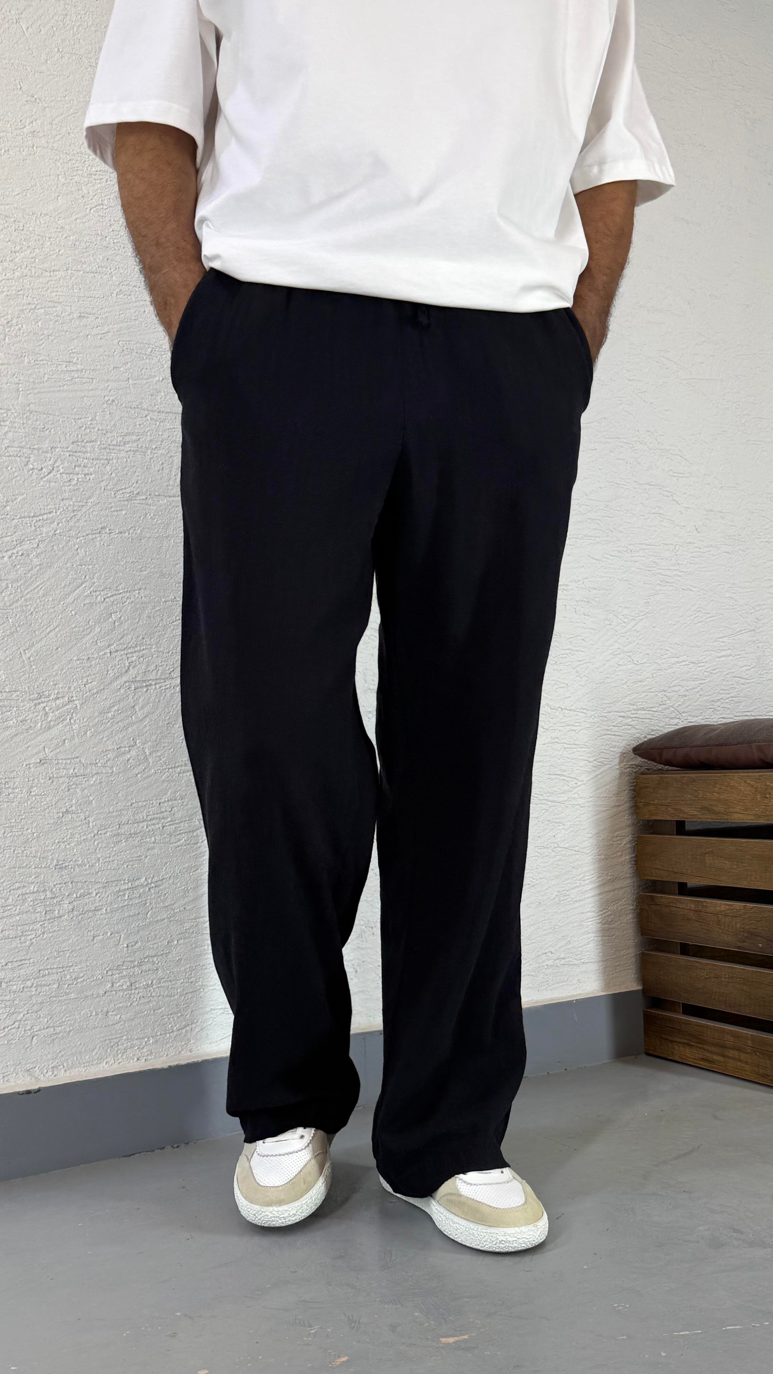 Pamuk Keten Baggy Pantolon