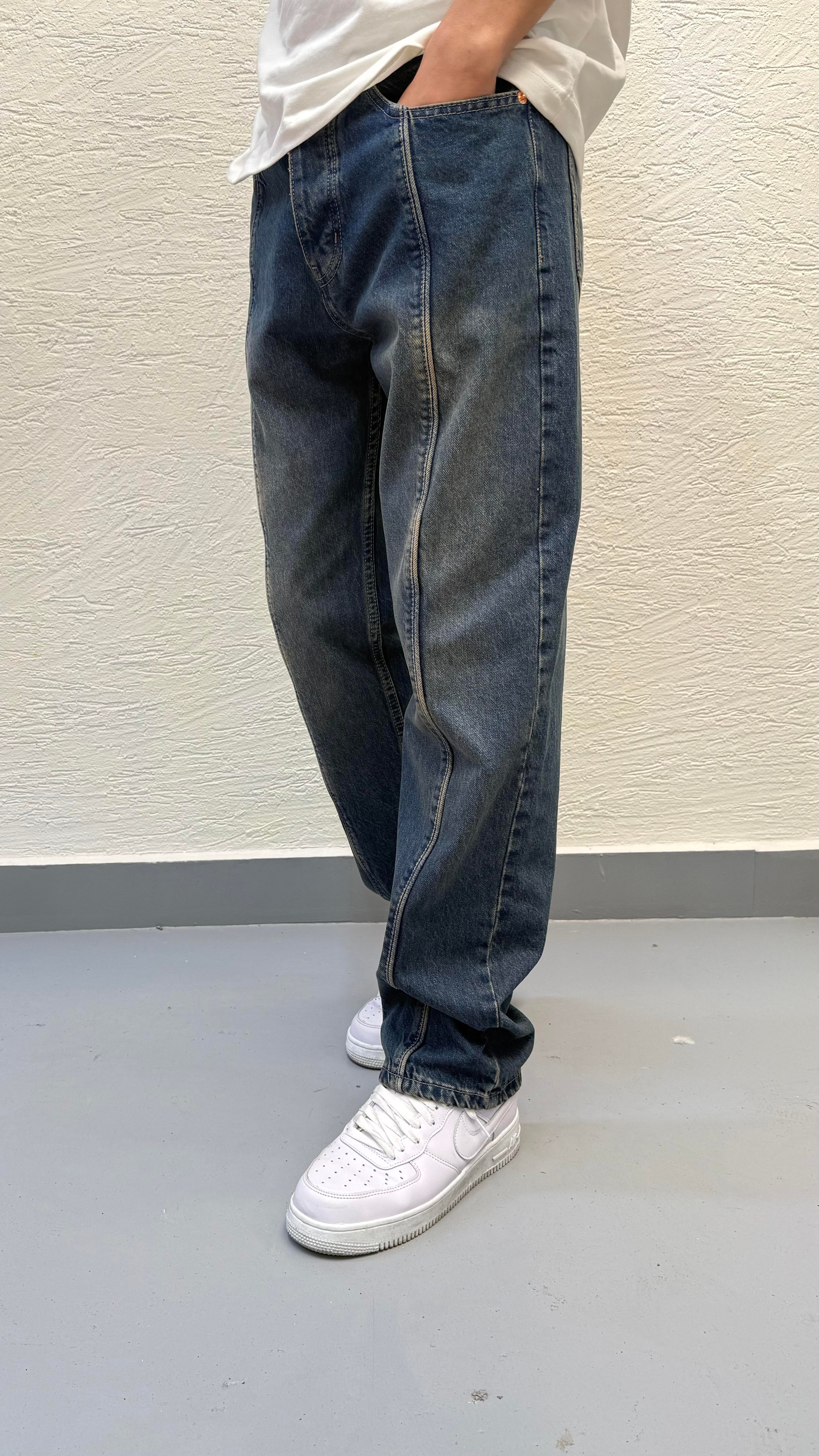 Regular Denim Detay Dikişli