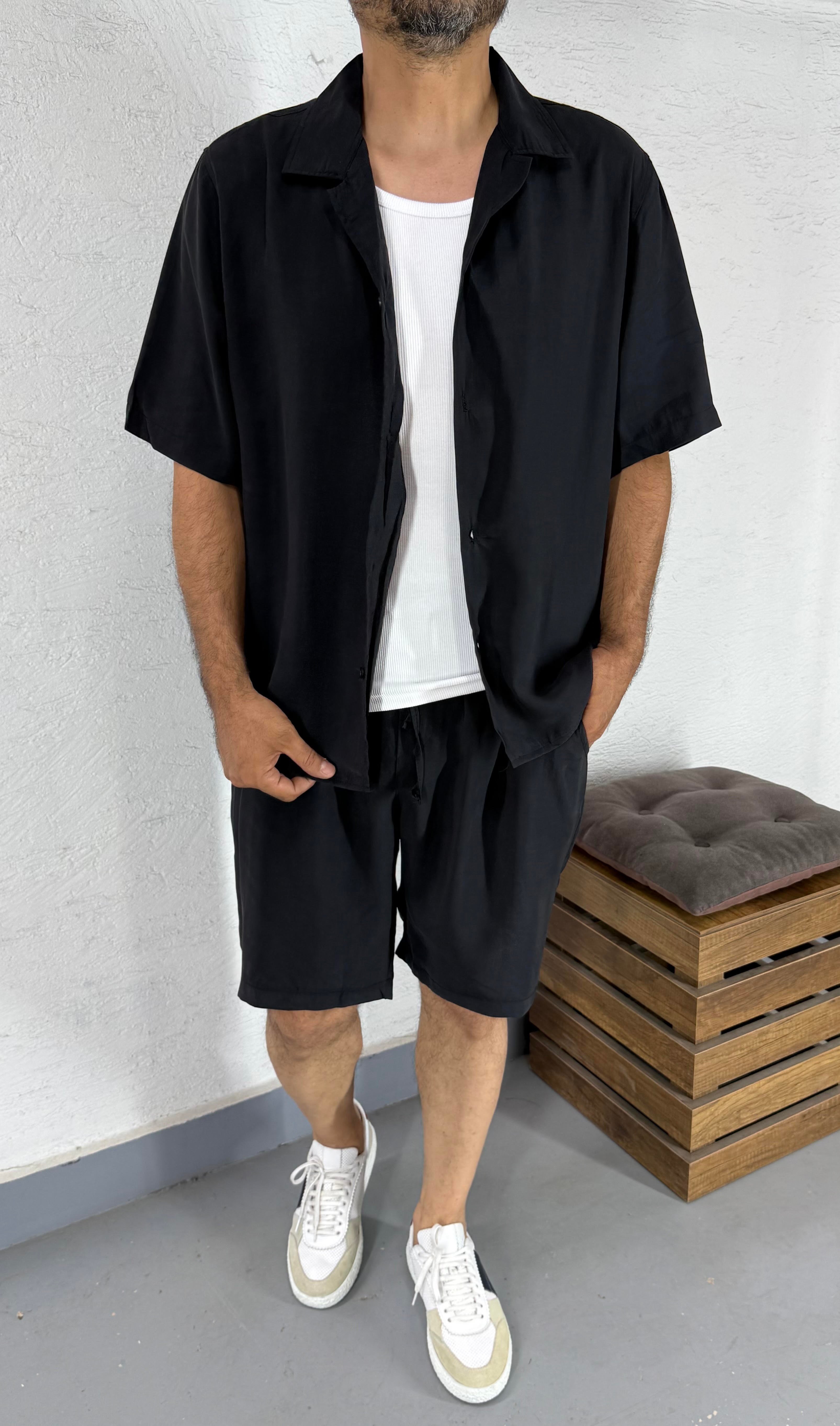 Tensel Oversize Gömlek ve Şort Takım