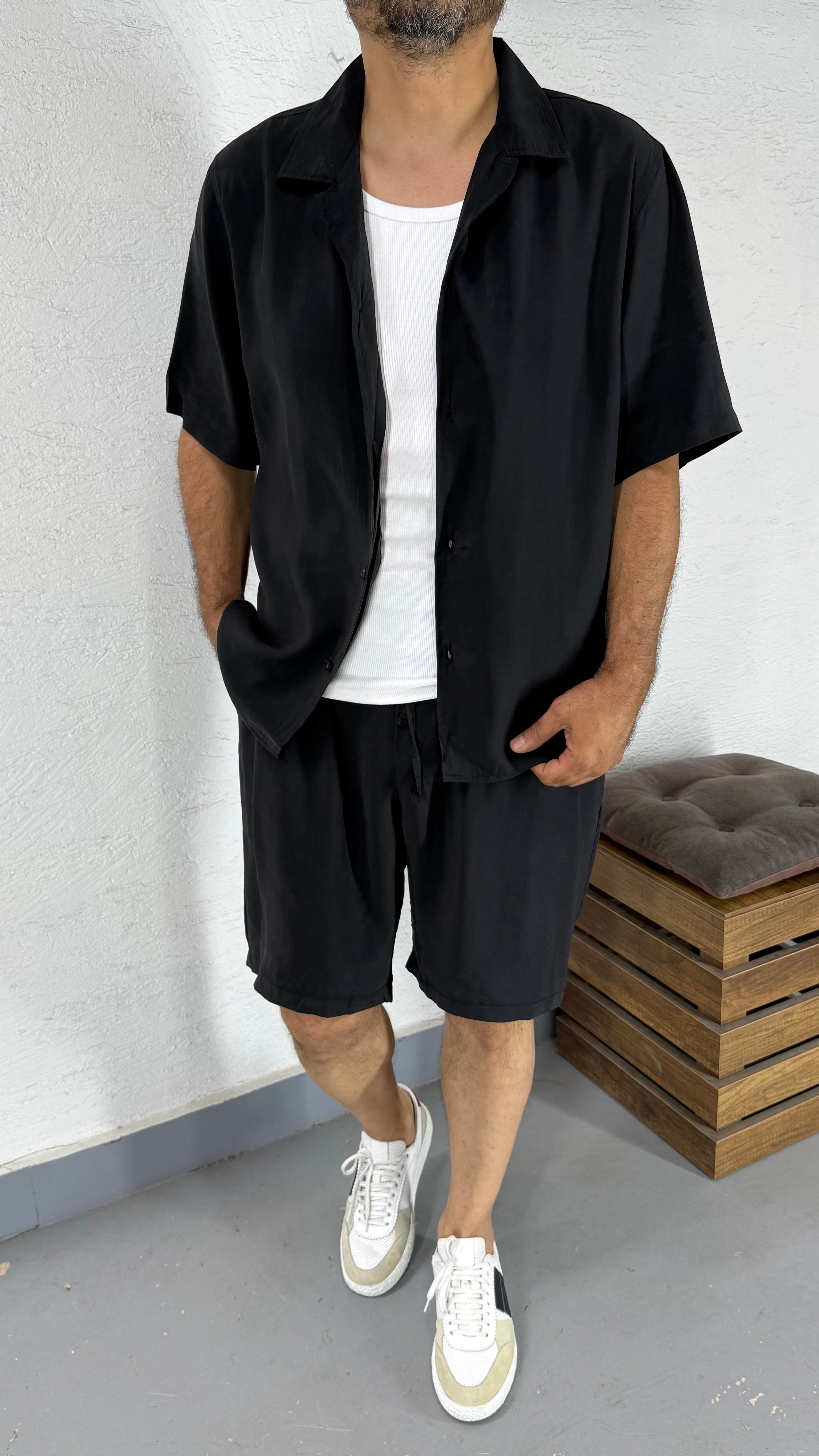 Tensel Oversize Gömlek ve Şort Takım