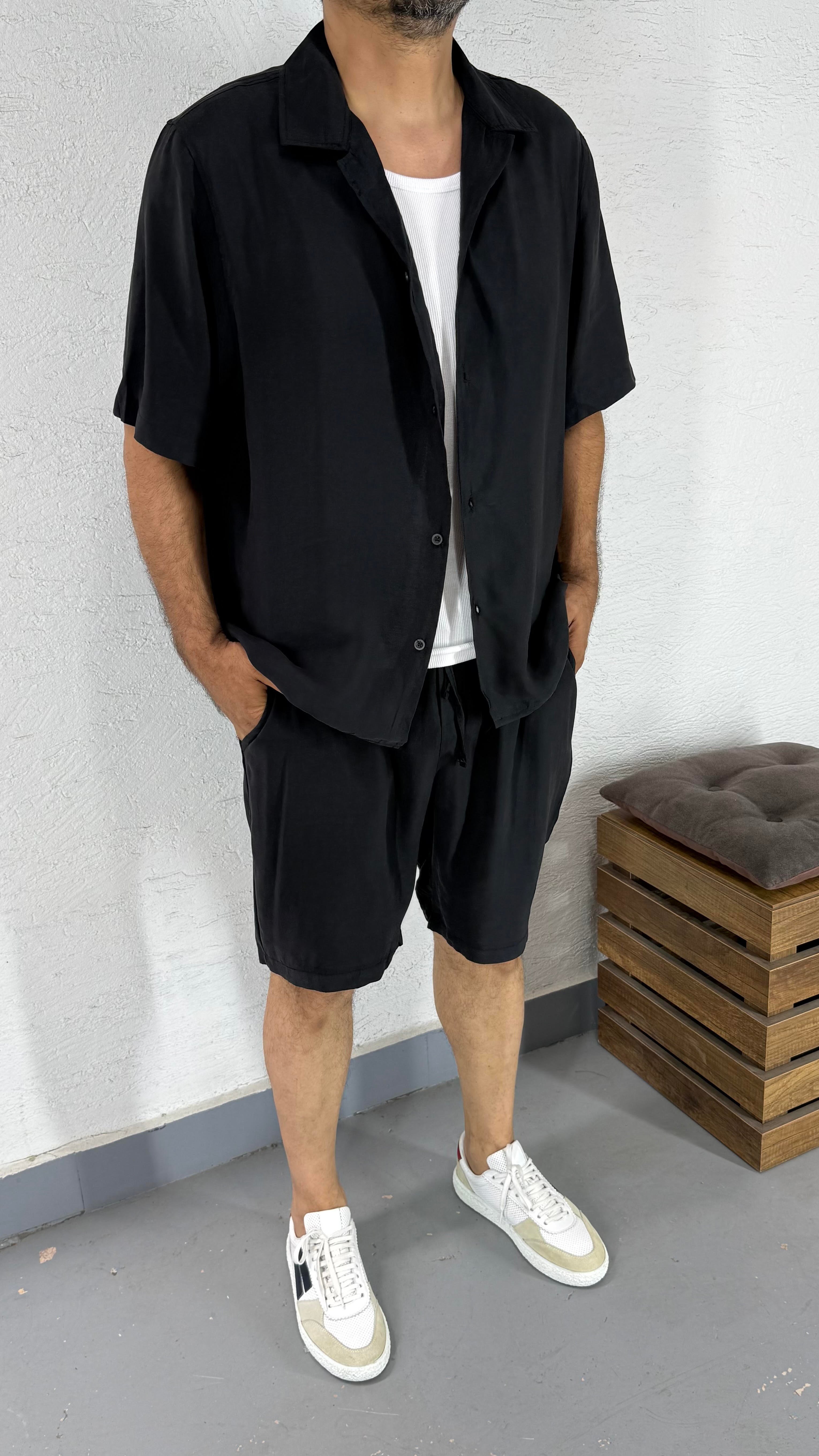 Tensel Oversize Gömlek ve Şort Takım