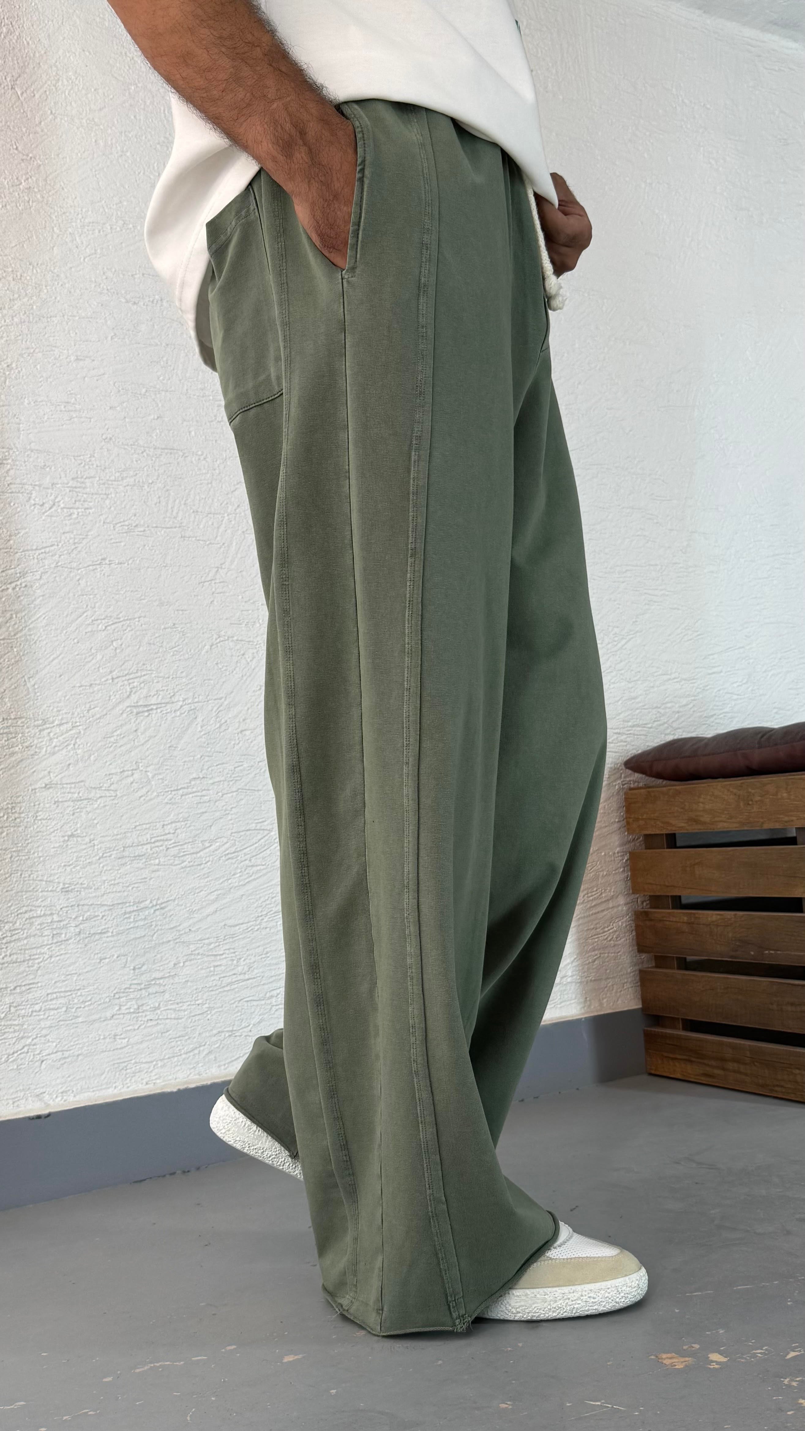 Yıkamalı Baggy Bol Eşofman