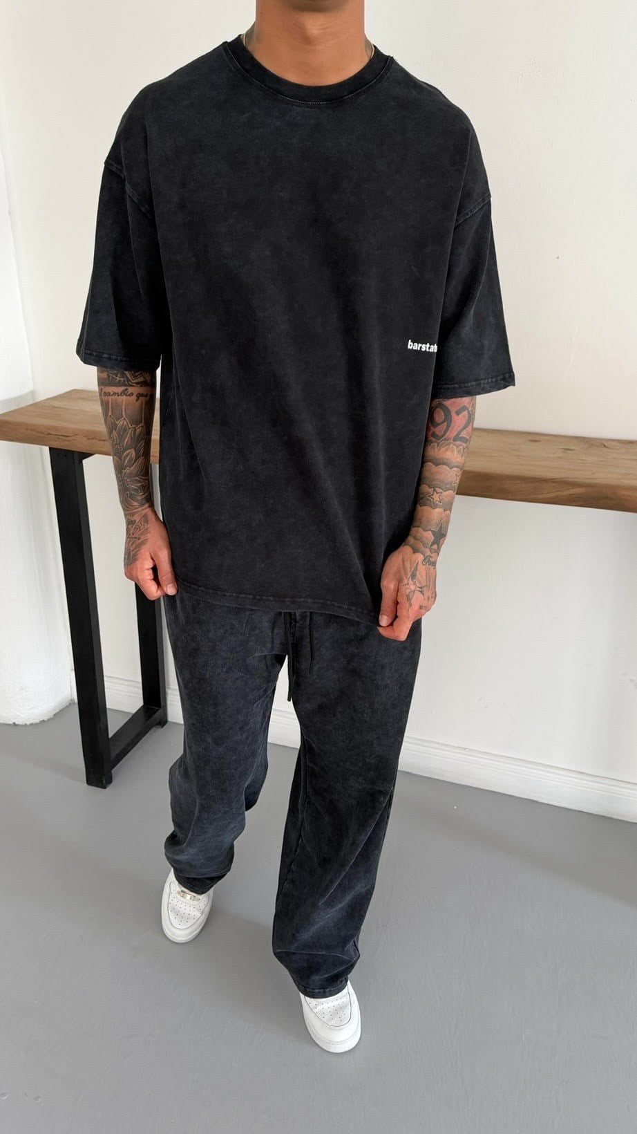 Yıkamalı Oversize TShirt ve Bol Baggy Eşofman