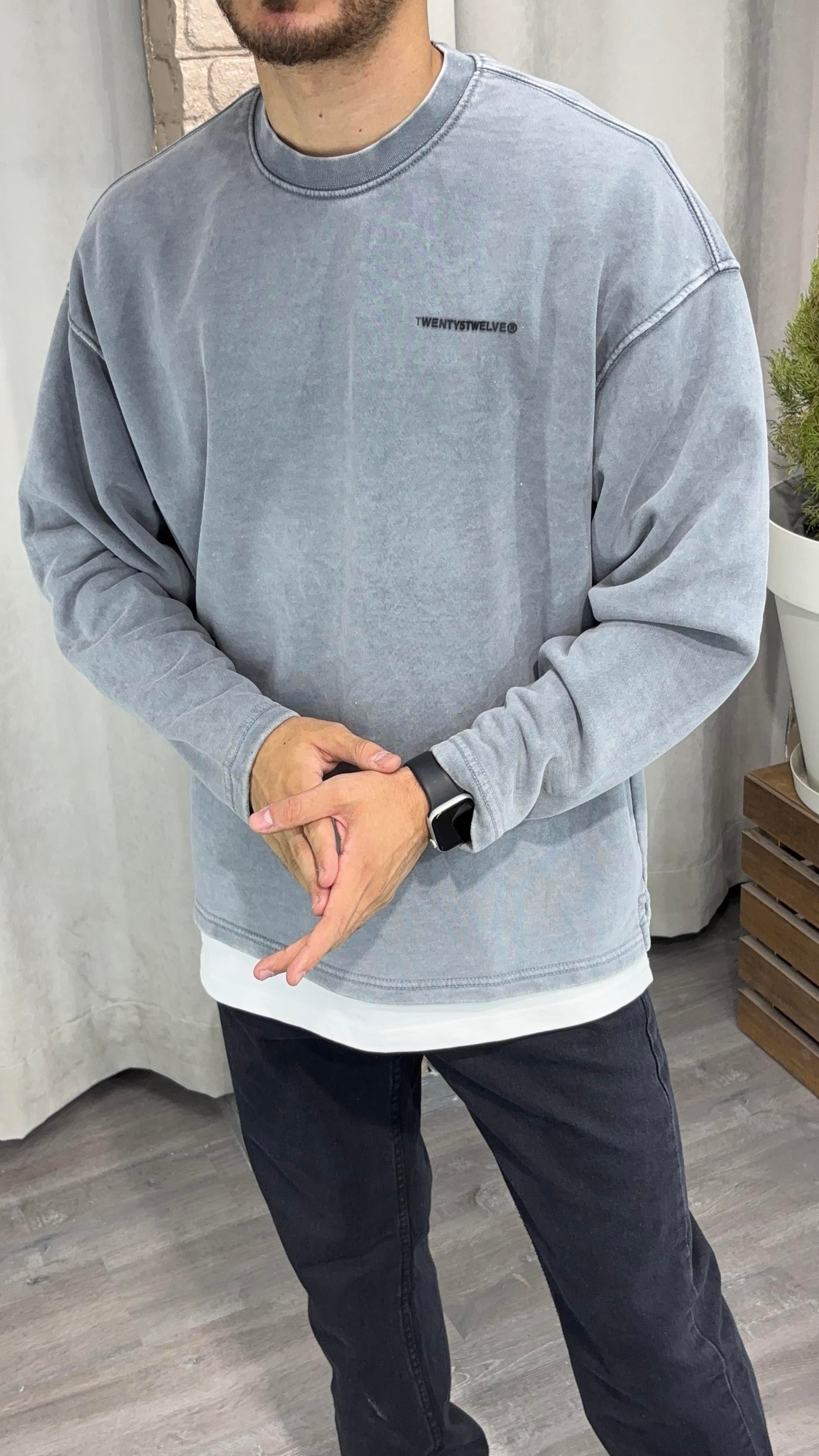 Yıkamalı Sweatshirt