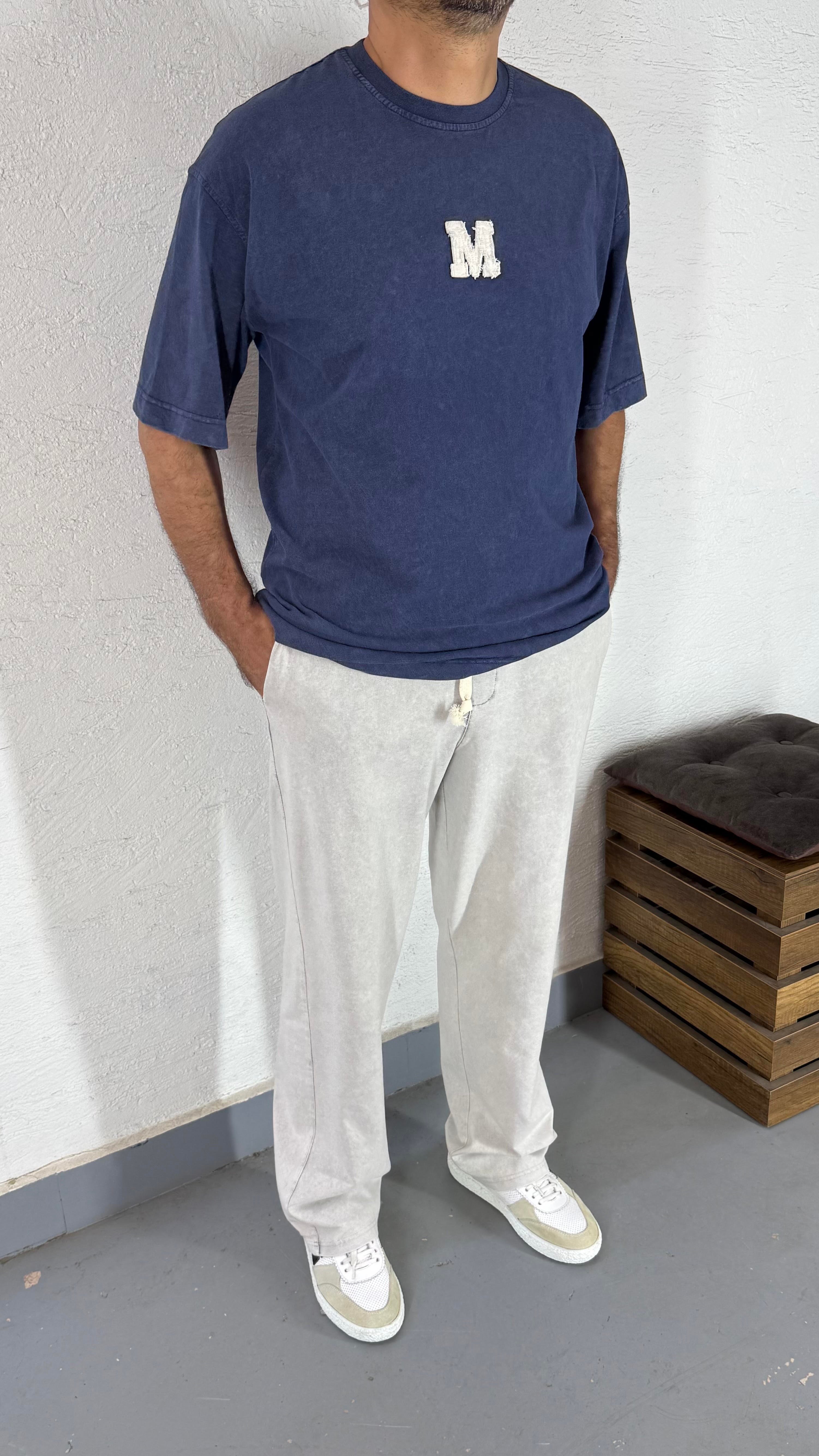 Yıkamalo Oversize Nakış Detay TShirt