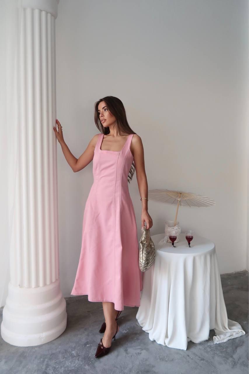 Çift Dikiş Gabardin Elbise