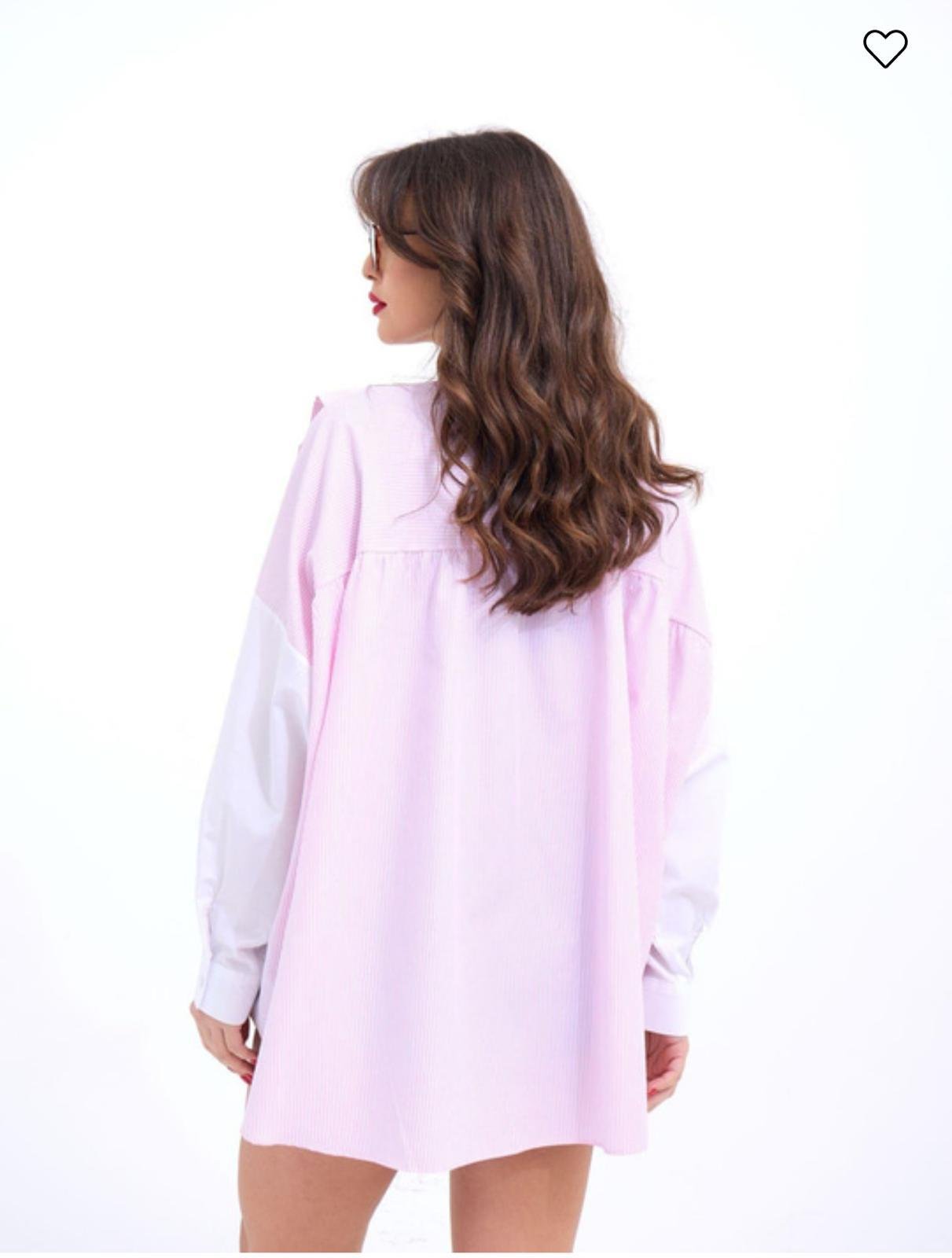 GÖMLEK-PEMBE ÇİZGİLİ-6749