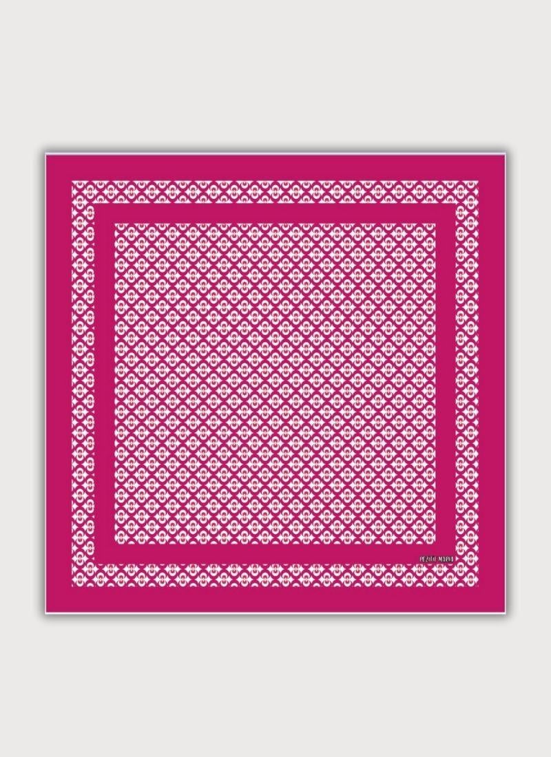 DENGE KOLEKSİYONU OSMANLI GEOMETRİK DESENLİ TWİLL SATEN FULAR
