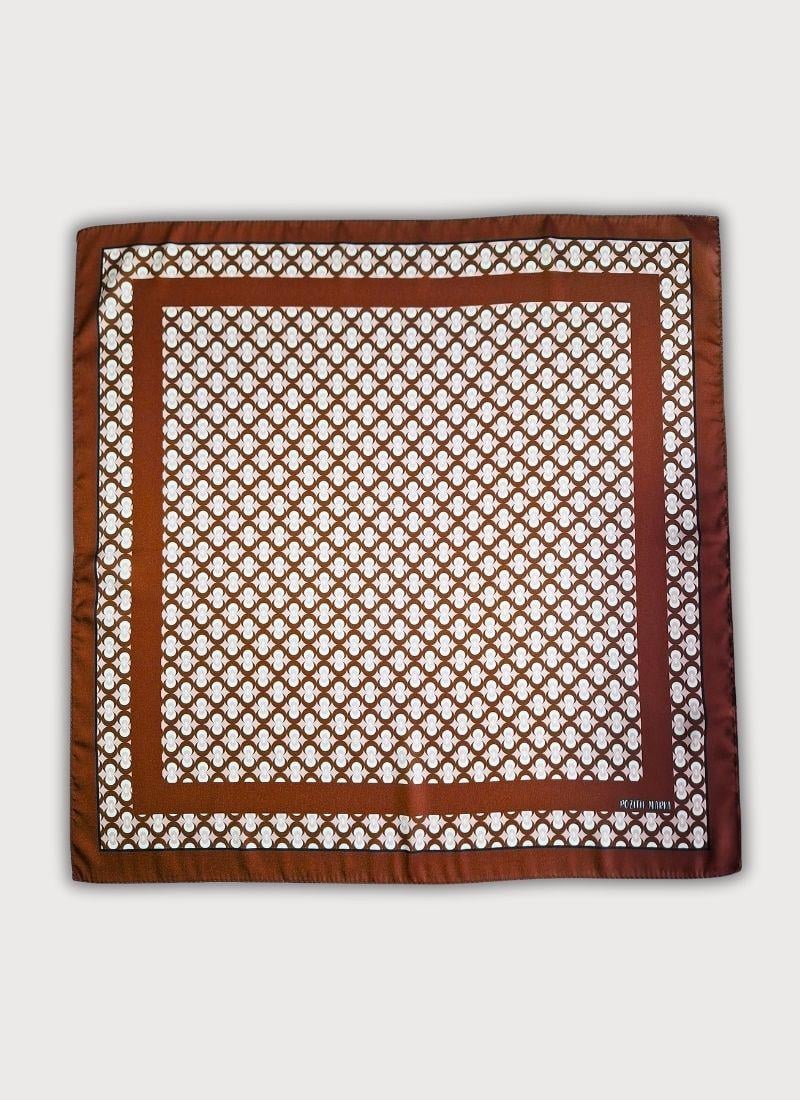 DENGE KOLEKSİYONU OSMANLI GEOMETRİK DESENLİ TWİLL SATEN FULAR
