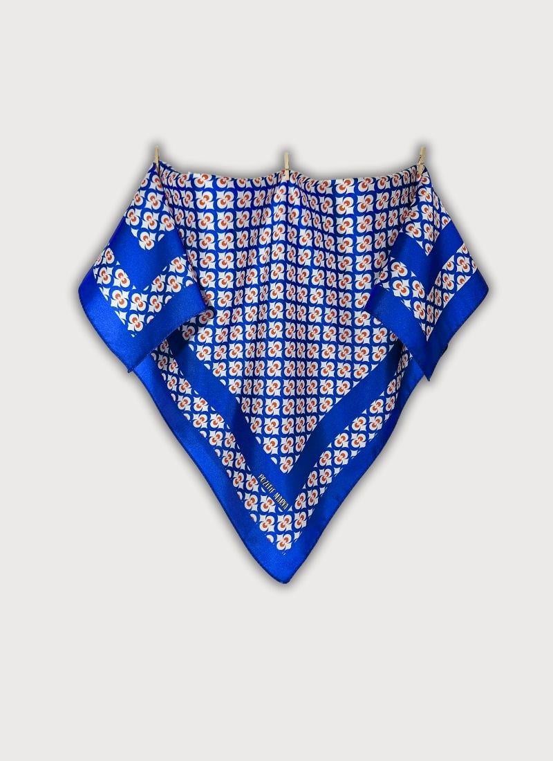 DENGE KOLEKSİYONU OSMANLI GEOMETRİK DESENLİ TWİLL SATEN FULAR