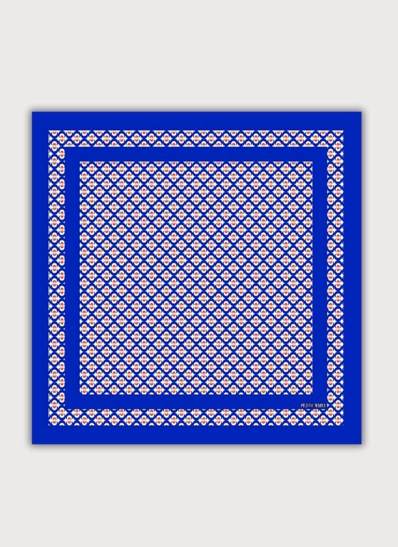 DENGE KOLEKSİYONU OSMANLI GEOMETRİK DESENLİ TWİLL SATEN FULAR