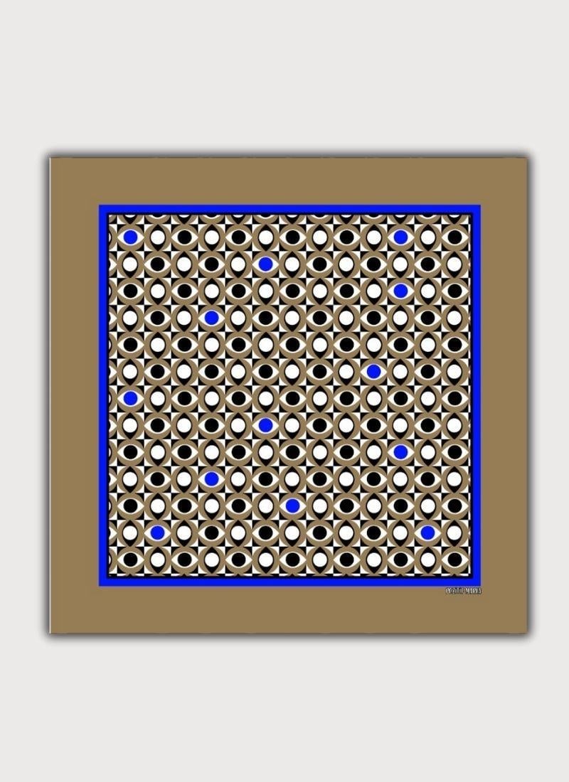 GEOMETRİK GÖZ DESENLİ EŞARP