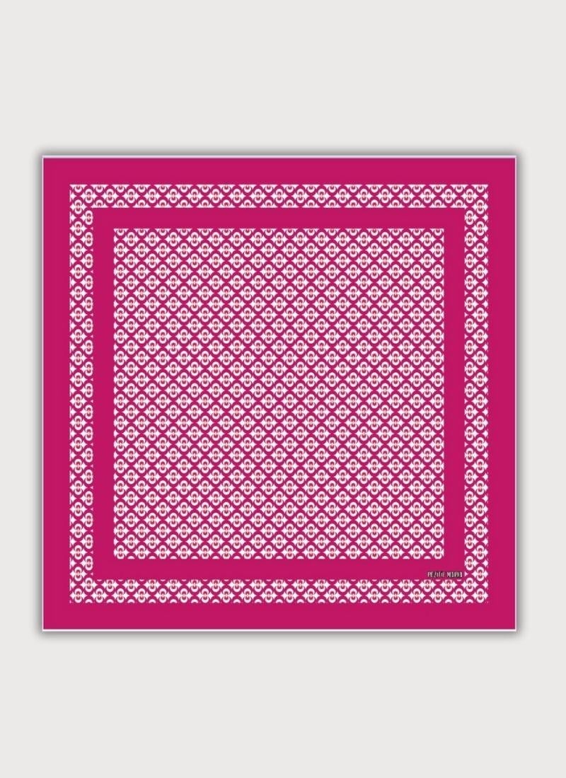 Osmanlı Geometrik Desenli Twill Saten Eşarp