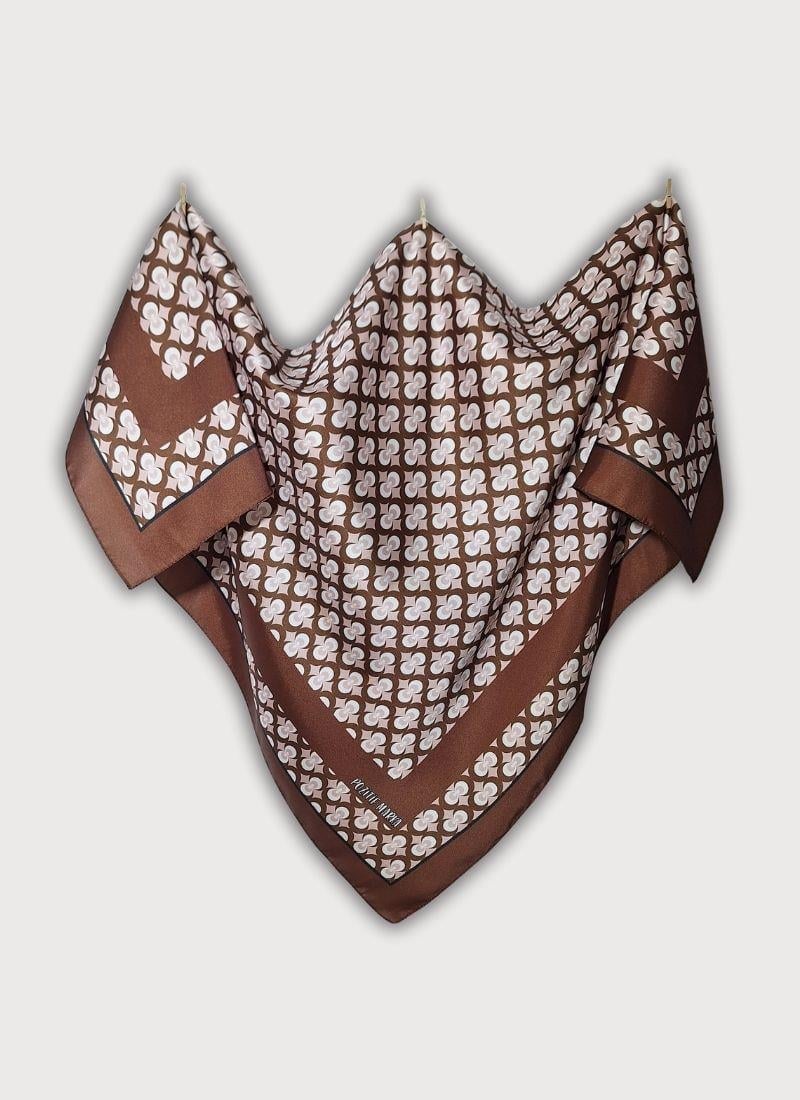 Osmanlı Geometrik Desenli Twill Saten Eşarp