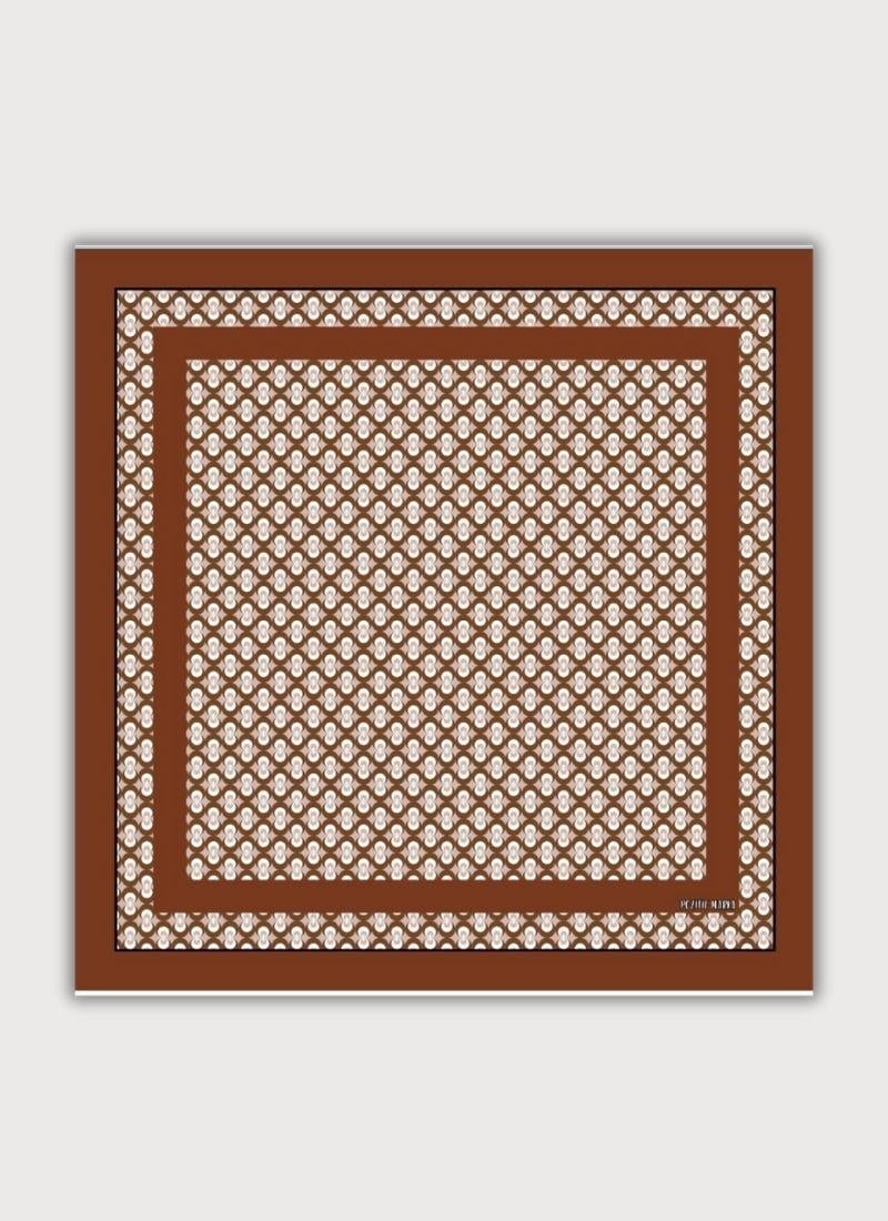 Osmanlı Geometrik Desenli Twill Saten Eşarp