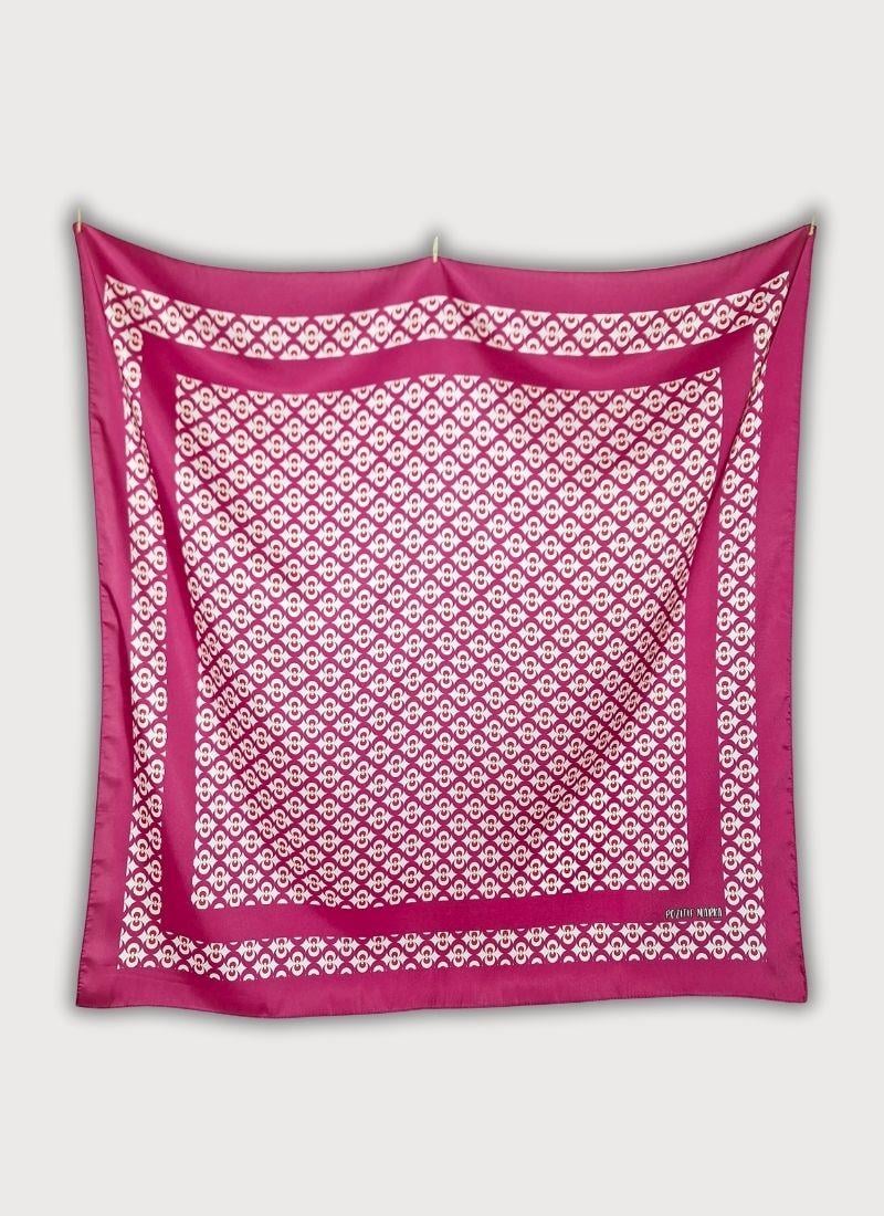 Osmanlı Geometrik Desenli Twill Saten Eşarp