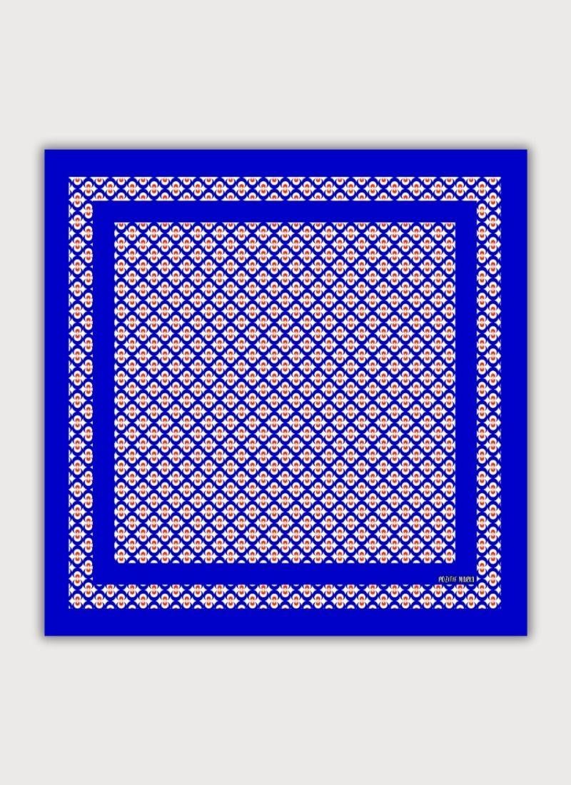 Osmanlı Geometrik Desenli Twill Saten Eşarp