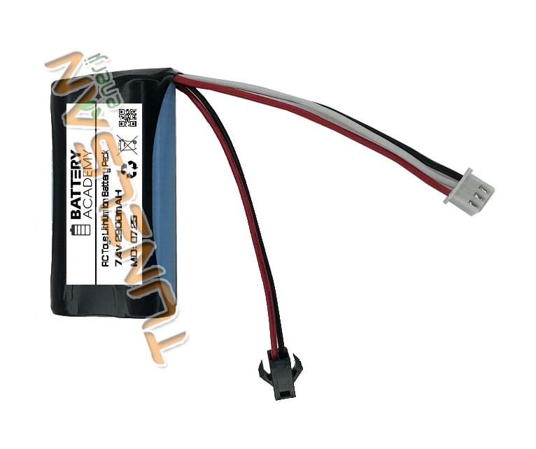 7.4v 2900mAH Siyah 2 Pin Soketli Balans Konnektörlü Oyuncak Pili