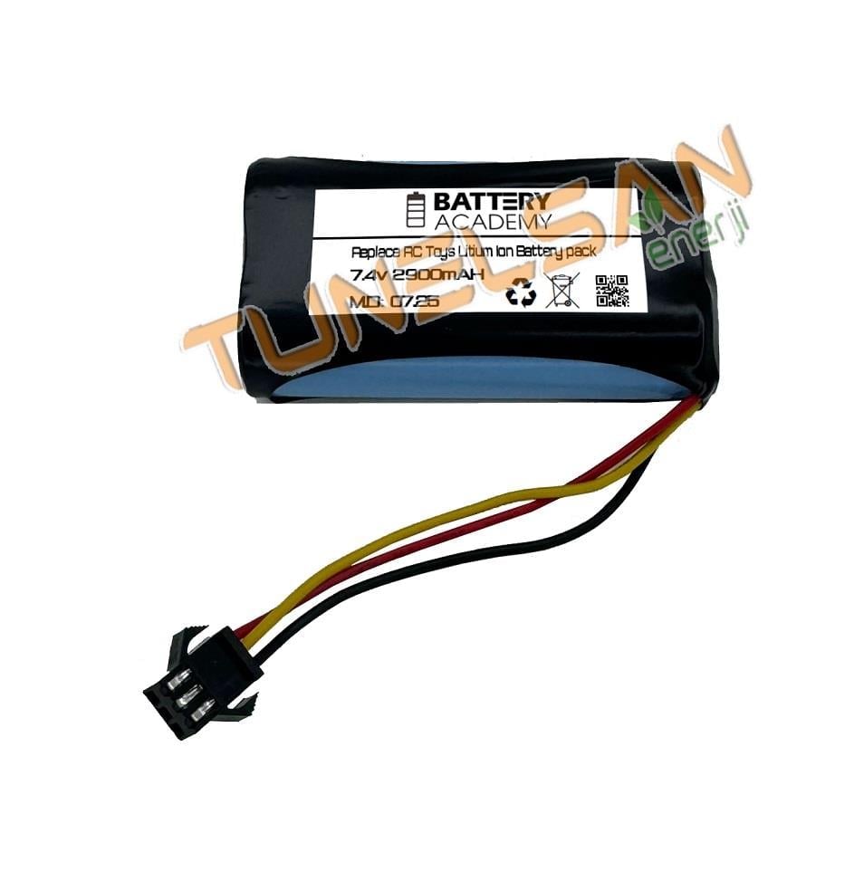 7.4v 2900mAH Siyah 3 Pin Soketli Oyuncak Pili
