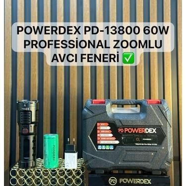 Powerdex PD-13800 60W 6000 Lümen Profesyonel Avcı Feneri