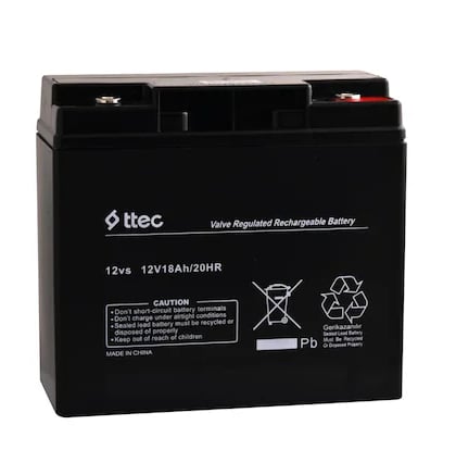 Ttec 12V 18Ah Base Bakımsız Kuru Akü