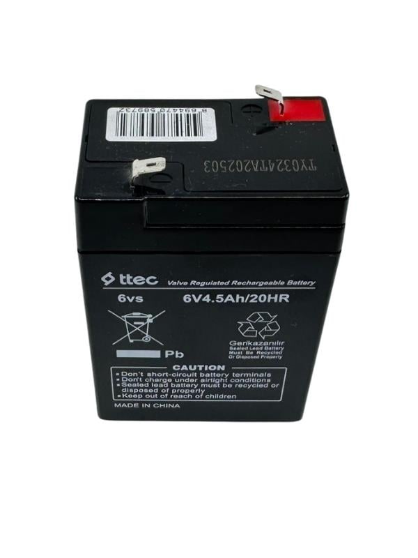 Ttec 6v 4.5Ah Bakımsız Kuru Akü 