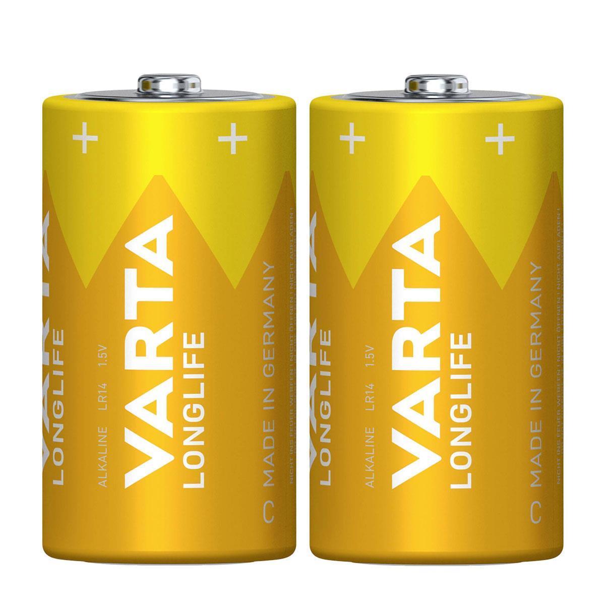 Varta 4114 Longlife Alkalin C Orta Boy Pil 2li Paket