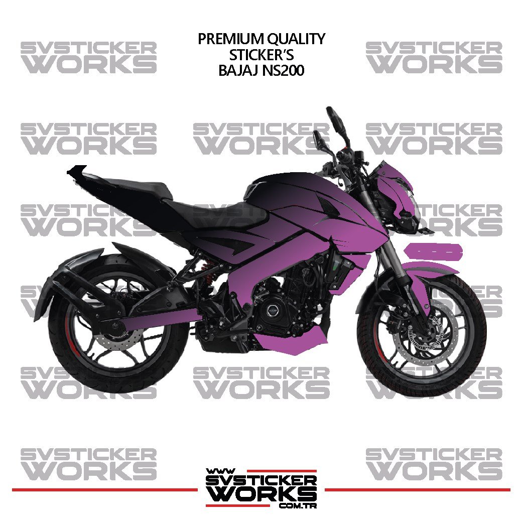 SVSTICKERWORKS BAJAJ NS200 Kaplama Sticker Çift Renk Motor Kaplama Modeli Hazır Kit Yüksek Kalite BAJAJ NS200 Kaplama Sticker Çift Renk Motor Kaplama Modeli Hazır Kit Yüksek Kalite
