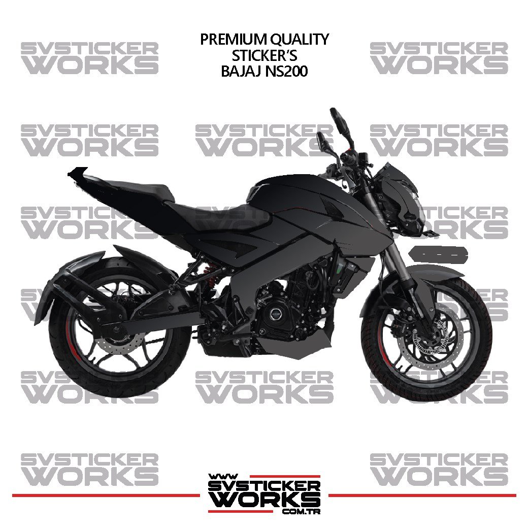 SVSTICKERWORKS BAJAJ NS200 Kaplama Sticker Çift Renk Motor Kaplama Modeli Hazır Kit Yüksek Kalite BAJAJ NS200 Kaplama Sticker Çift Renk Motor Kaplama Modeli Hazır Kit Yüksek Kalite