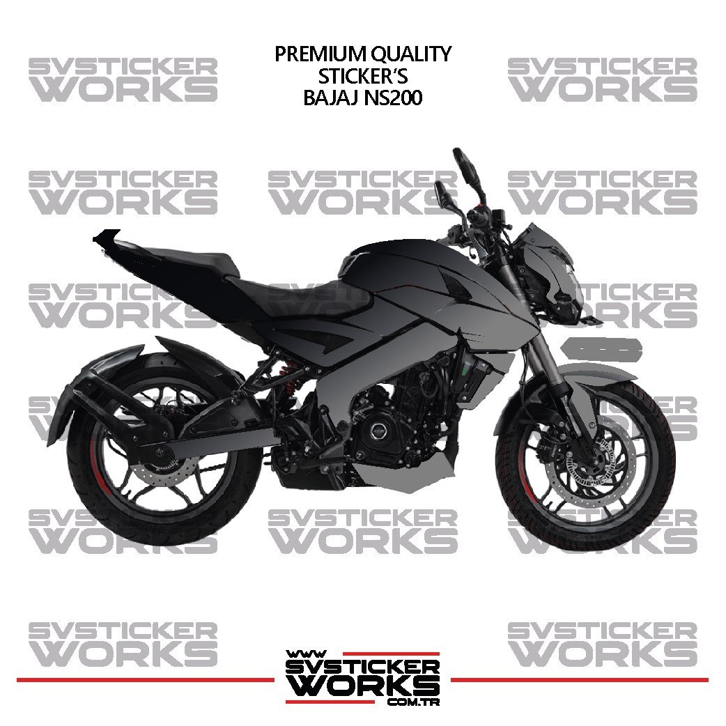 SVSTICKERWORKS BAJAJ NS200 Kaplama Sticker Çift Renk Motor Kaplama Modeli Hazır Kit Yüksek Kalite BAJAJ NS200 Kaplama Sticker Çift Renk Motor Kaplama Modeli Hazır Kit Yüksek Kalite