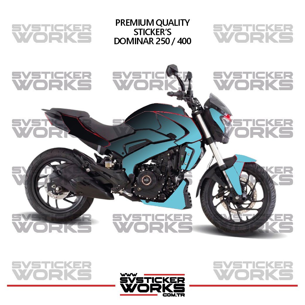SVSTICKERWORKSBAJAJ Dominar 250-400 Uyumlu Kaplama Sticker Çift Renk Motor Kaplama Modeli Hazır Kit Yüksek KaliteBAJAJ Dominar 250-400 Uyumlu Kaplama Sticker Çift Renk Motor Kaplama Modeli Hazır Kit Yüksek Kalite