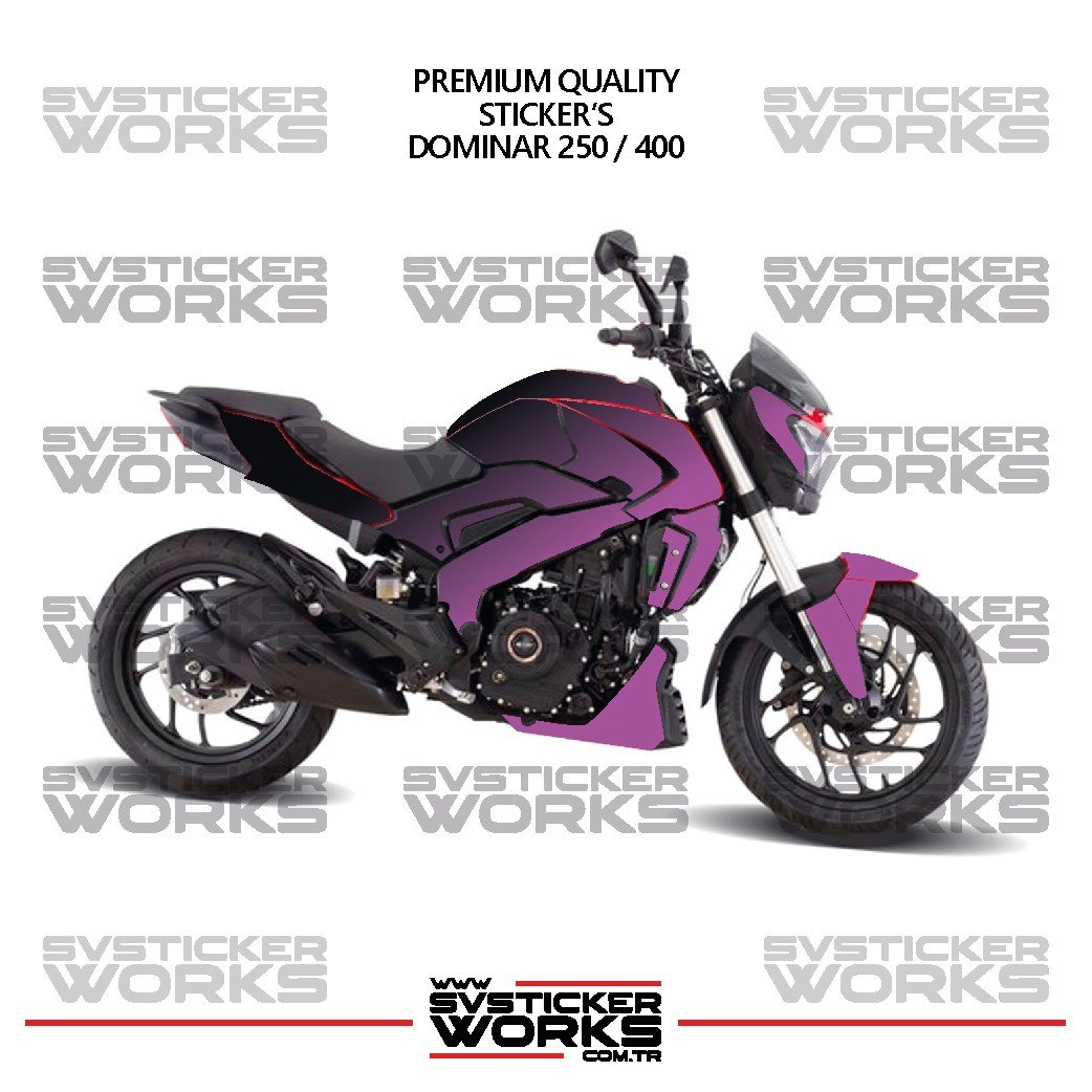 SVSTICKERWORKSBAJAJ Dominar 250-400 Uyumlu Kaplama Sticker Çift Renk Motor Kaplama Modeli Hazır Kit Yüksek KaliteBAJAJ Dominar 250-400 Uyumlu Kaplama Sticker Çift Renk Motor Kaplama Modeli Hazır Kit Yüksek Kalite