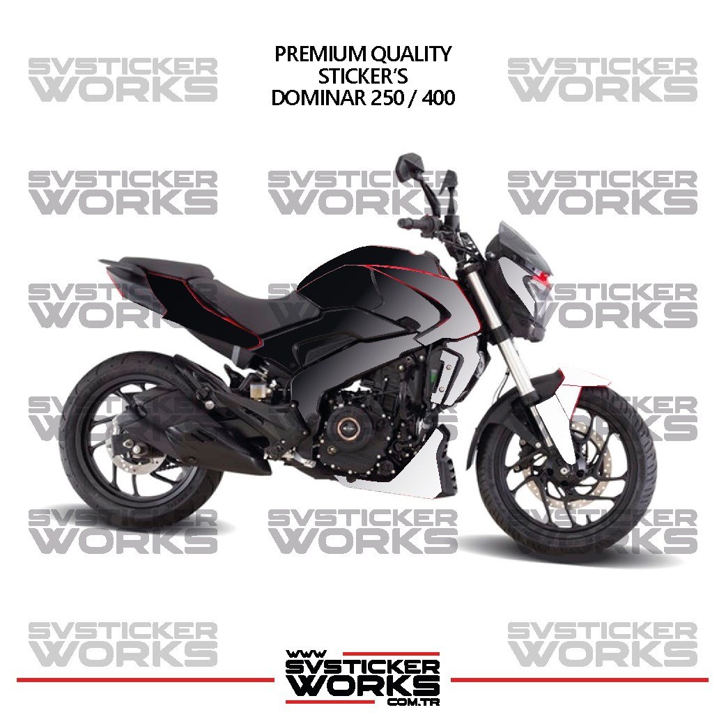SVSTICKERWORKSBAJAJ Dominar 250-400 Uyumlu Kaplama Sticker Çift Renk Motor Kaplama Modeli Hazır Kit Yüksek KaliteBAJAJ Dominar 250-400 Uyumlu Kaplama Sticker Çift Renk Motor Kaplama Modeli Hazır Kit Yüksek Kalite