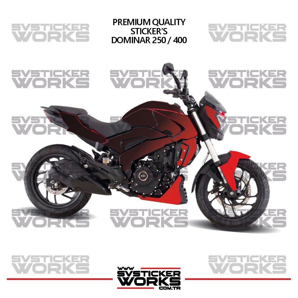 SVSTICKERWORKSBAJAJ Dominar 250-400 Uyumlu Kaplama Sticker Çift Renk Motor Kaplama Modeli Hazır Kit Yüksek KaliteBAJAJ Dominar 250-400 Uyumlu Kaplama Sticker Çift Renk Motor Kaplama Modeli Hazır Kit Yüksek Kalite