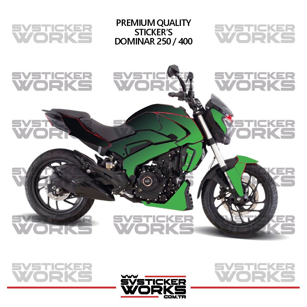SVSTICKERWORKSBAJAJ Dominar 250-400 Uyumlu Kaplama Sticker Çift Renk Motor Kaplama Modeli Hazır Kit Yüksek KaliteBAJAJ Dominar 250-400 Uyumlu Kaplama Sticker Çift Renk Motor Kaplama Modeli Hazır Kit Yüksek Kalite
