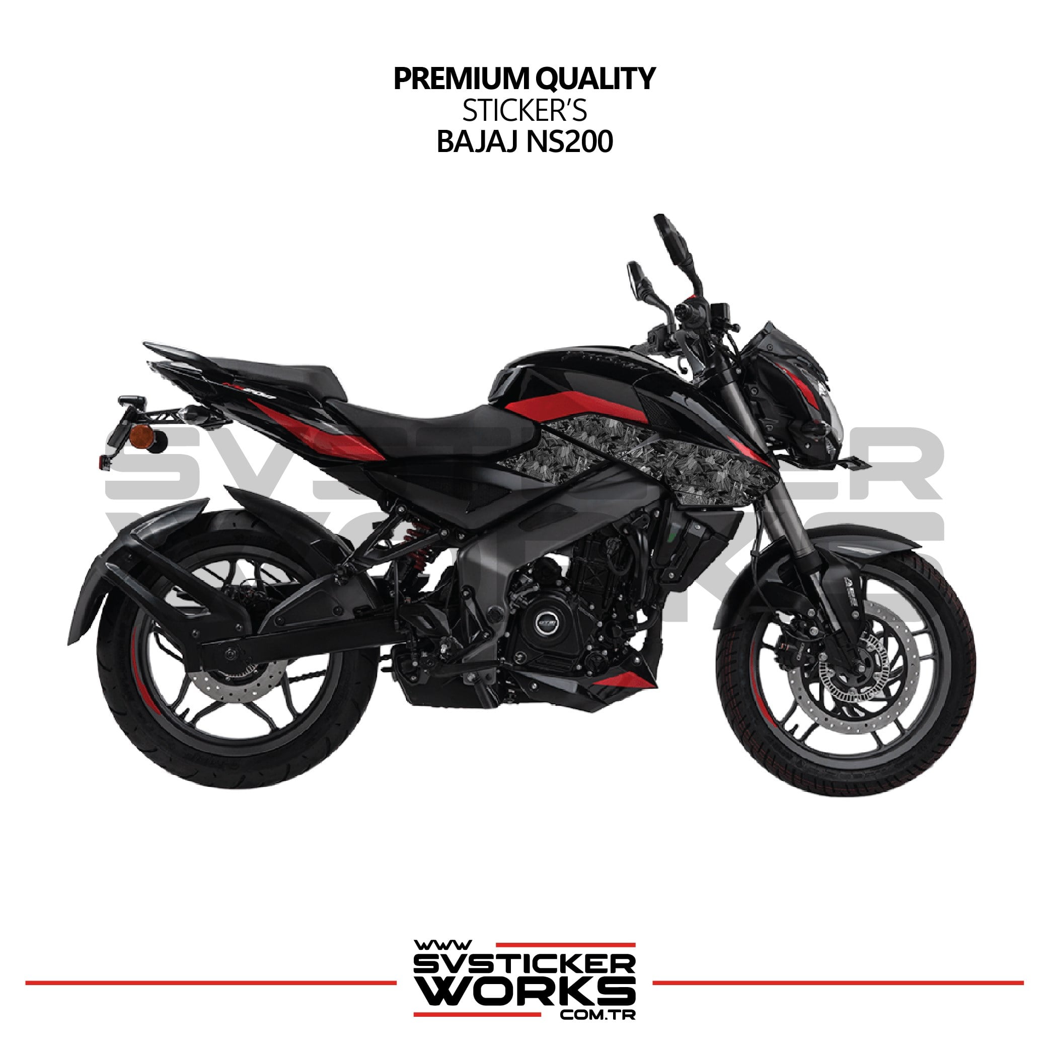 SVSTICKERWORKSBajaj NS200 Forged Kaplama Etiket Sticker Modeli Yan Grenaj TakımıBajaj NS200 Forged Kaplama Etiket Sticker Modeli Yan Grenaj TakımıNS200