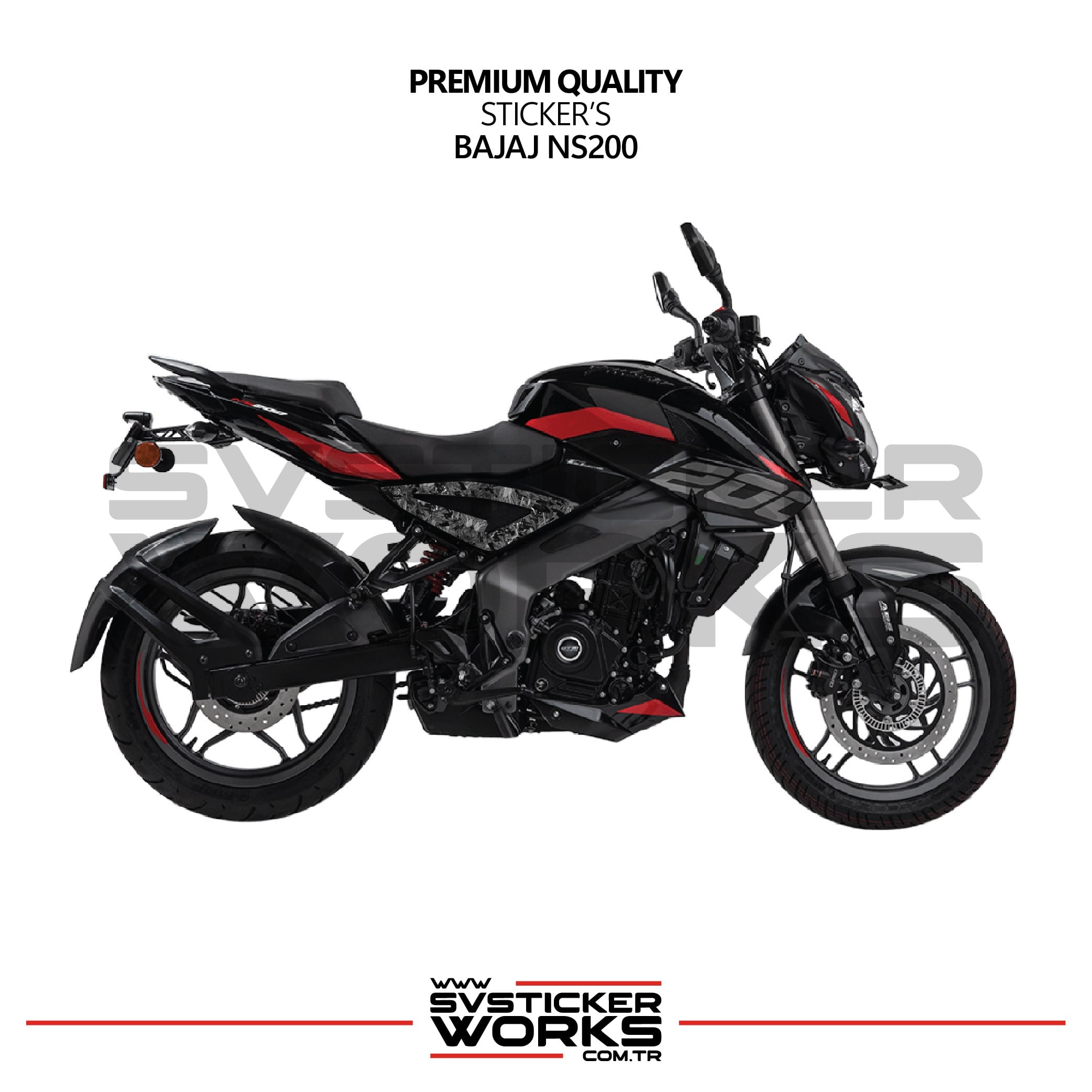 SVSTICKERWORKSBajaj NS200 Forged Kaplama Etiket Sticker Modeli Orta PlastikBajaj NS200 Forged Kaplama Etiket Sticker Modeli Orta PlastikNS200