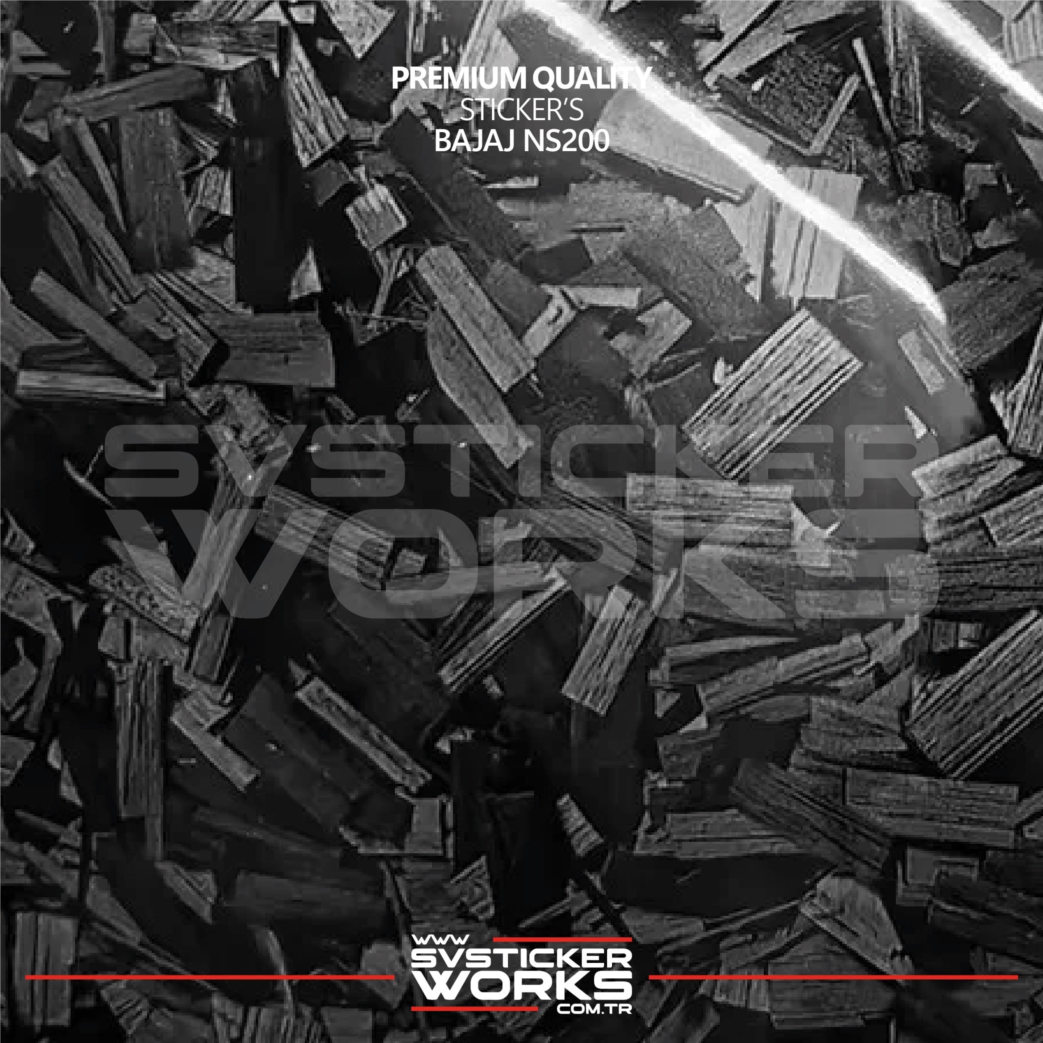 SVSTICKERWORKSBajaj NS200 Forged Kaplama Etiket Sticker Modeli Ön Çamurluk Sağ SolBajaj NS200 Forged Kaplama Etiket Sticker Modeli Ön Çamurluk Sağ SolNS200