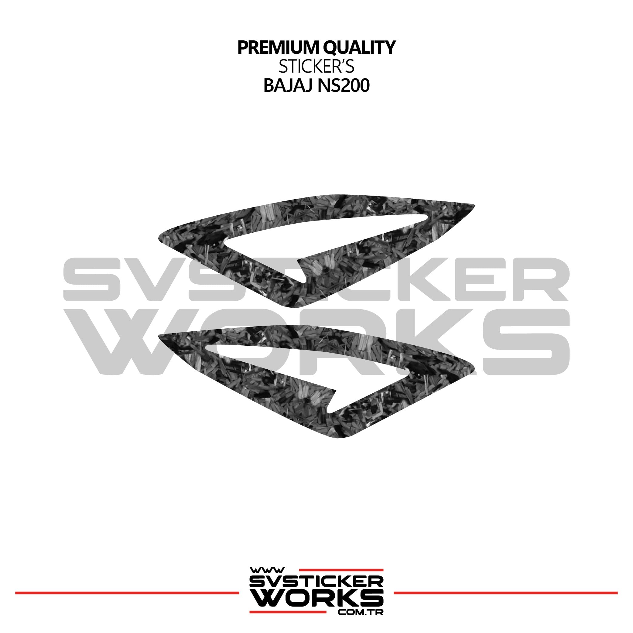SVSTICKERWORKSBajaj NS200 Forged Kaplama Etiket Sticker Modeli Orta PlastikBajaj NS200 Forged Kaplama Etiket Sticker Modeli Orta PlastikNS200