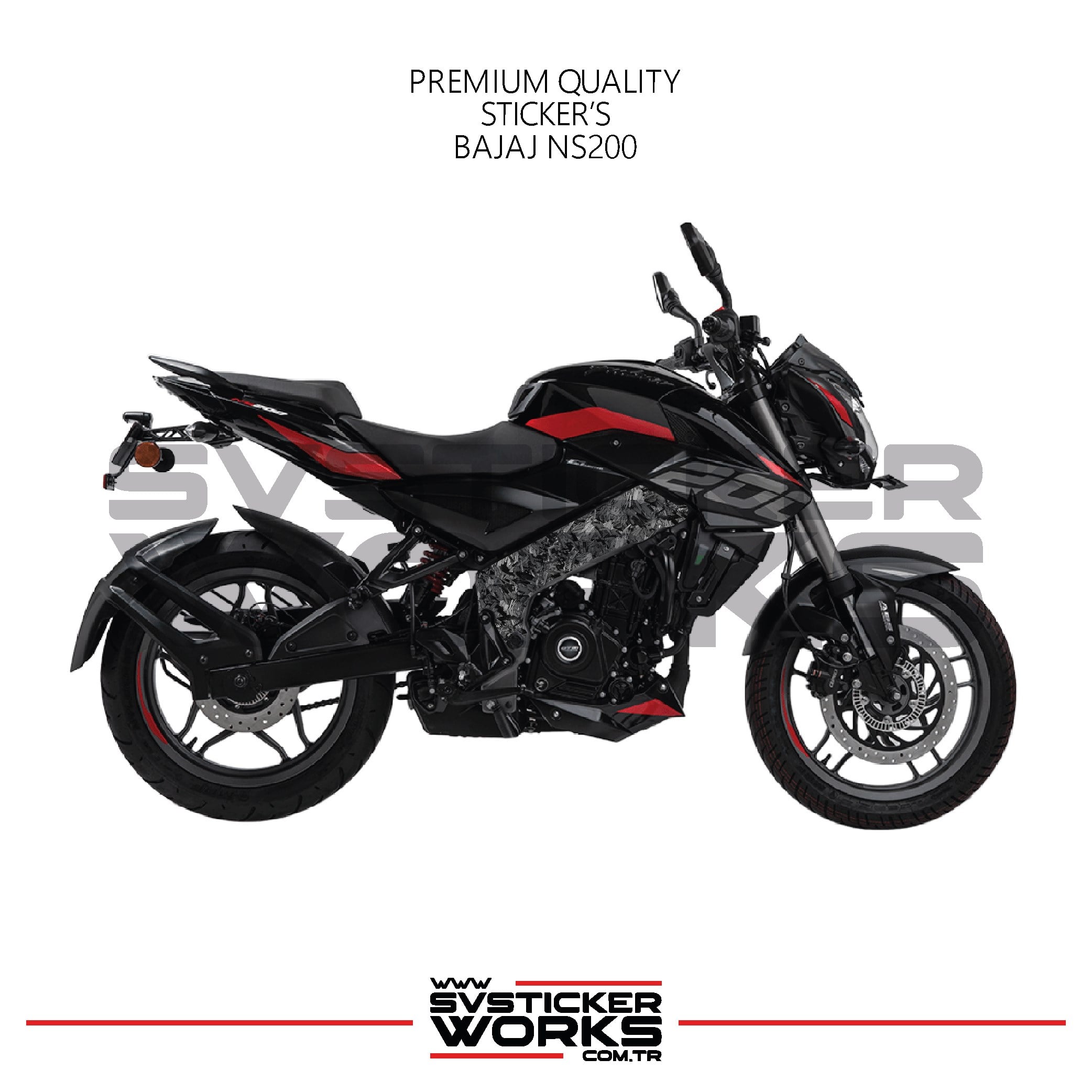 SVSTICKERWORKSBajaj Ns200 Orta Şase Forged Karbon Kaplama Sticker Etiket Modeli Bajaj Ns200 Orta Şase Forged Karbon Kaplama Sticker Etiket Modeli 